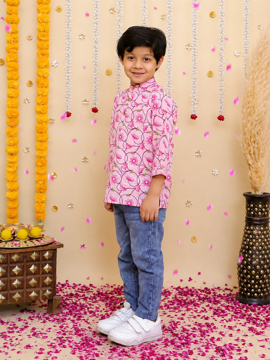 BownBee Full Sleeves Short kurta Set For Boys