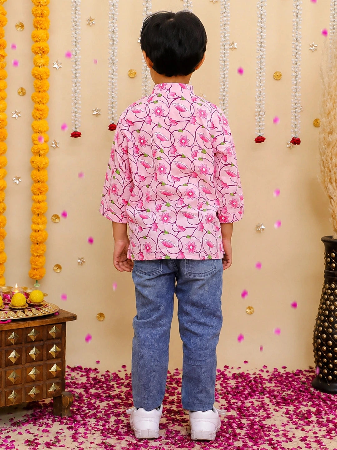 BownBee 3/4th Sleeves Short kurta Set For Boys