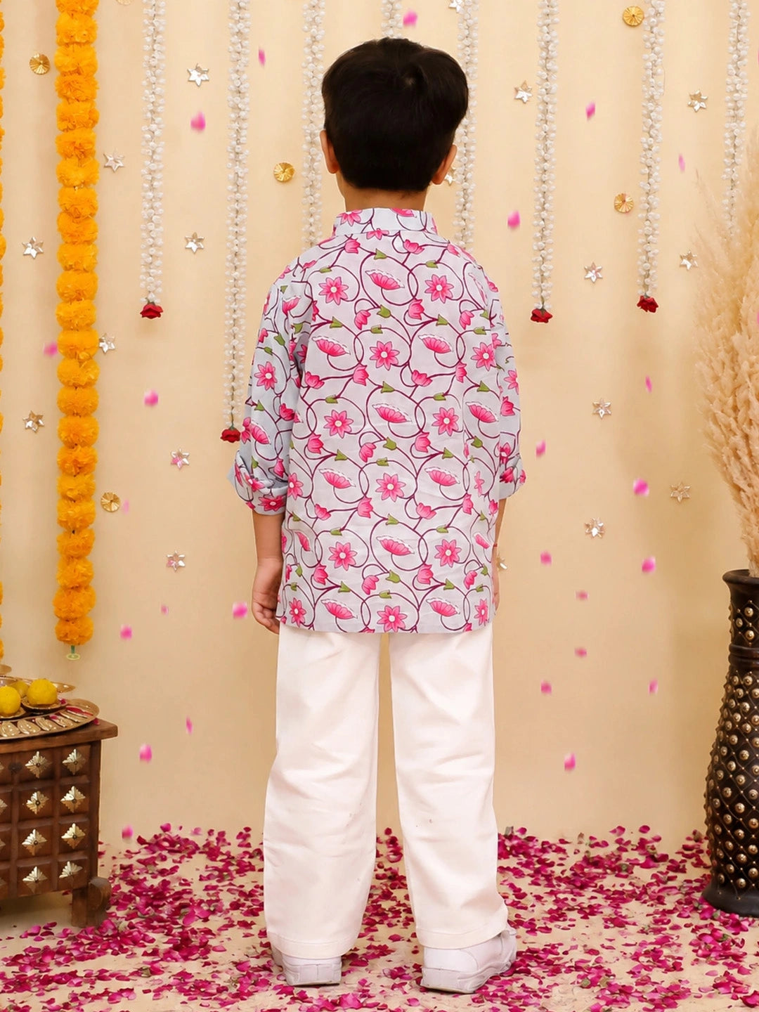 BownBee 3/4th Sleeves Short kurta Set For Boys