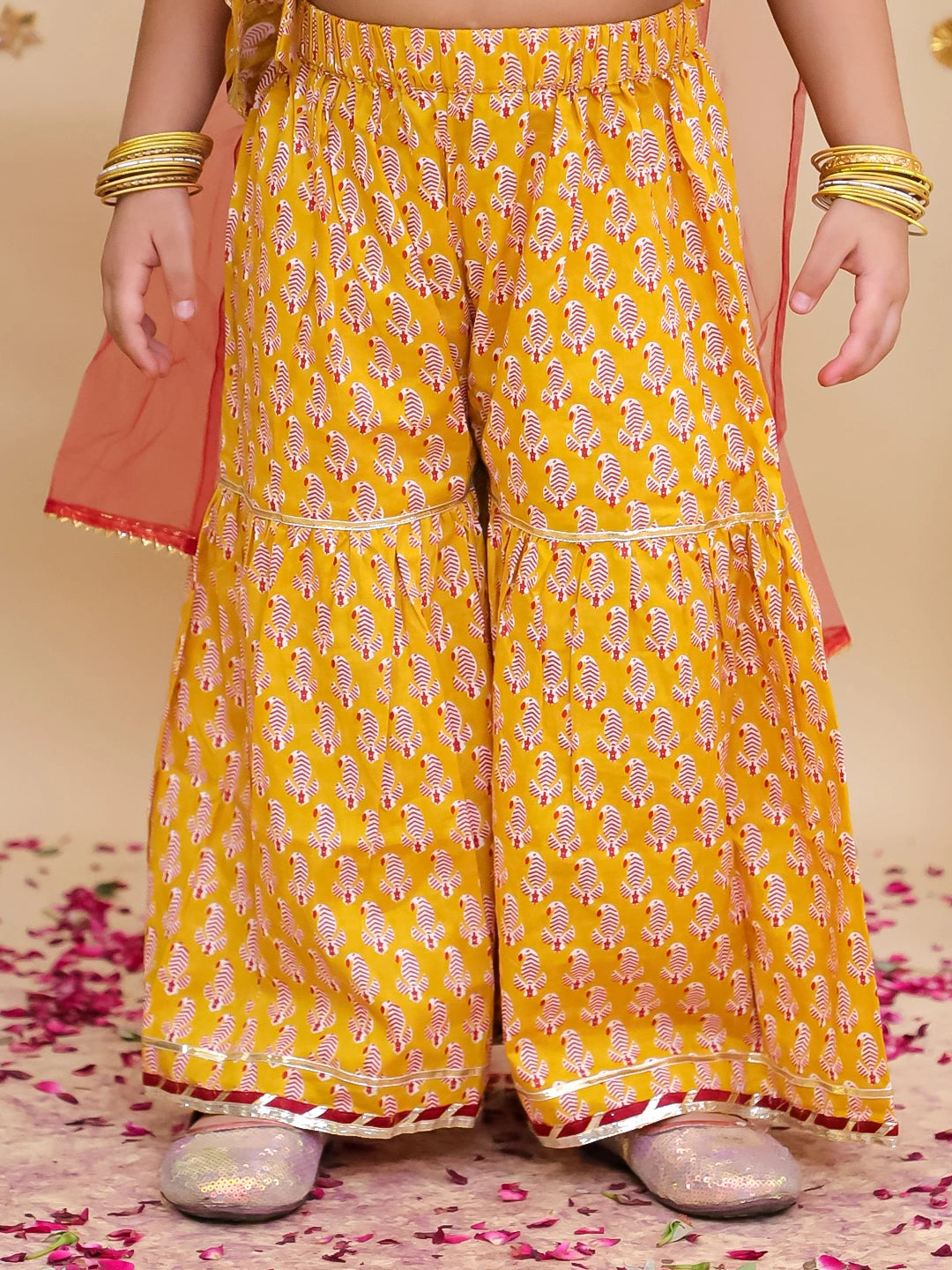 BownBee Pure Cotton Kurta Pajama & Ethnic Suit With Dupatta Sibling Set