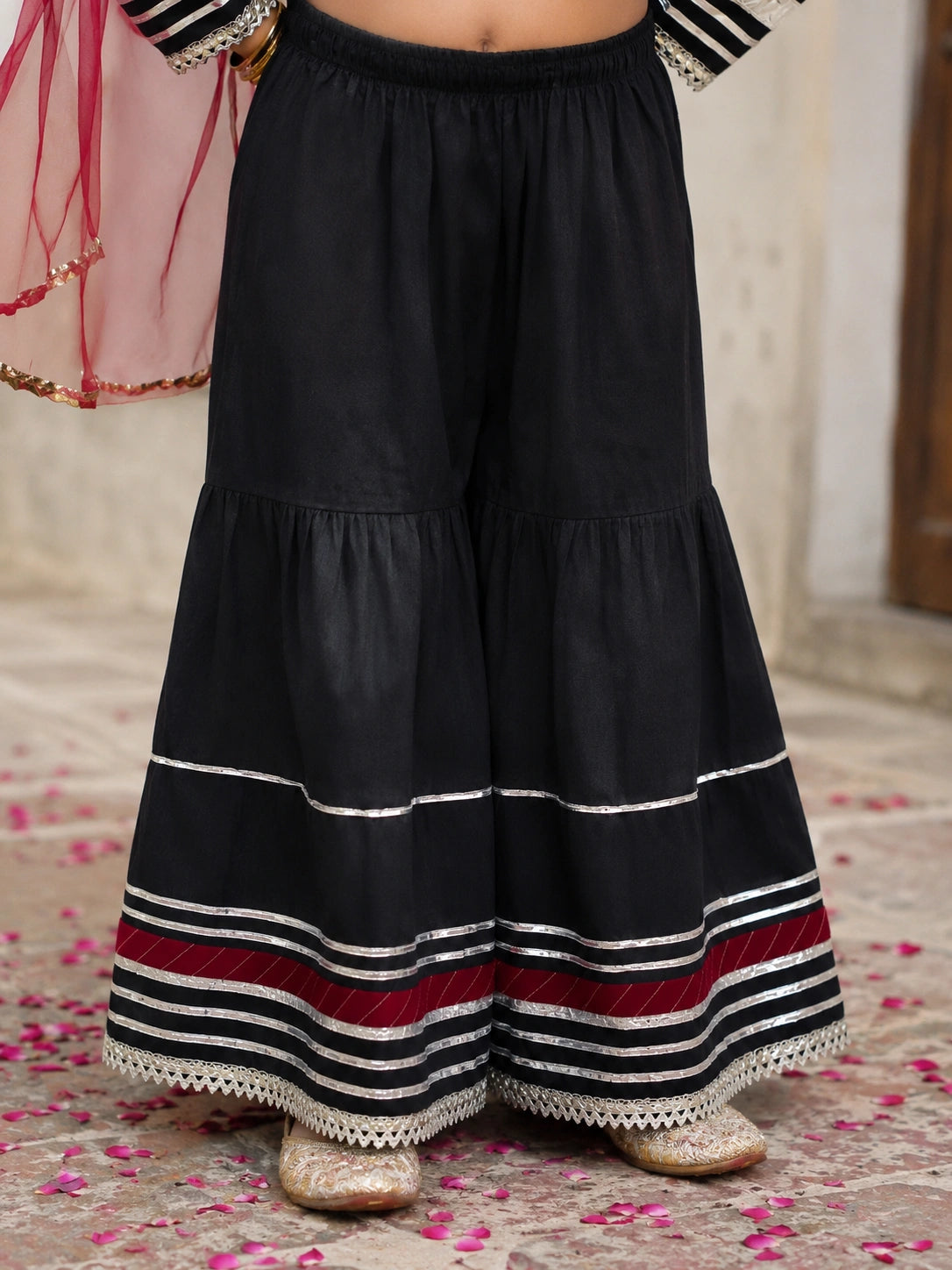 BownBee Pure Cotton Kurta Pajama & Ethnic Suit With Dupatta Sibling Set
