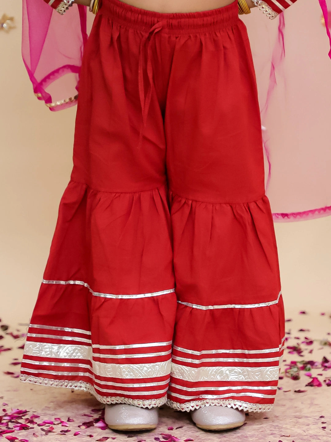 BownBee Pure Cotton Kurta Pajama & Ethnic Suit With Dupatta Sibling Set
