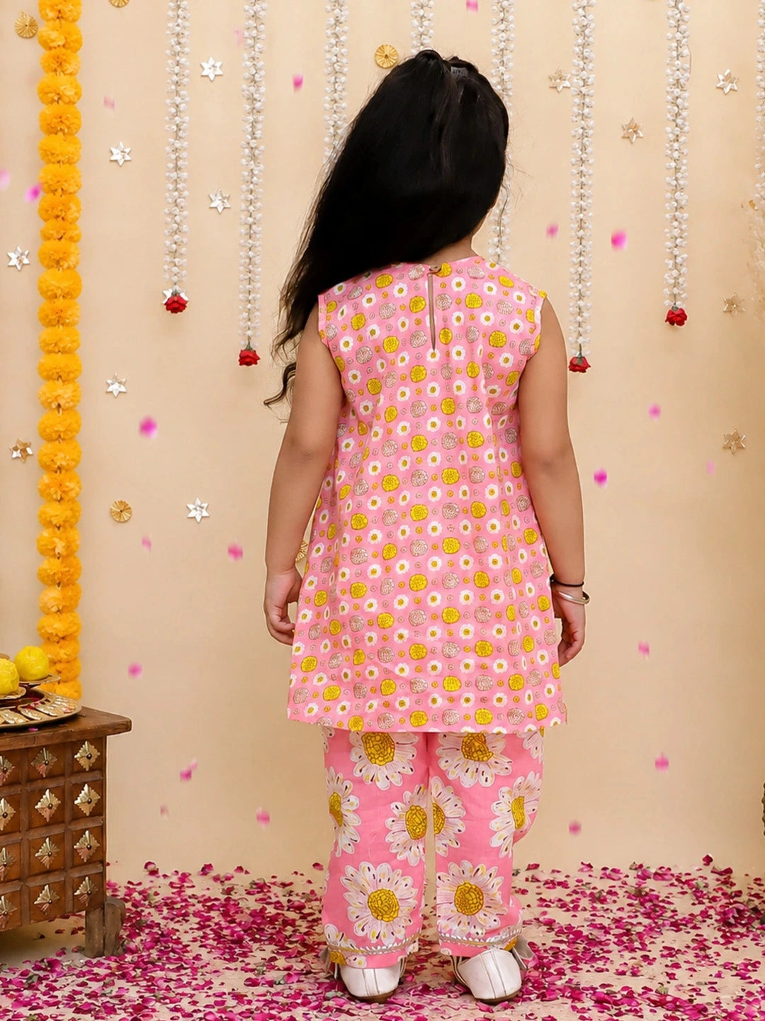BownBee Pure Cotton Printed kurti With Pant Set For Girls