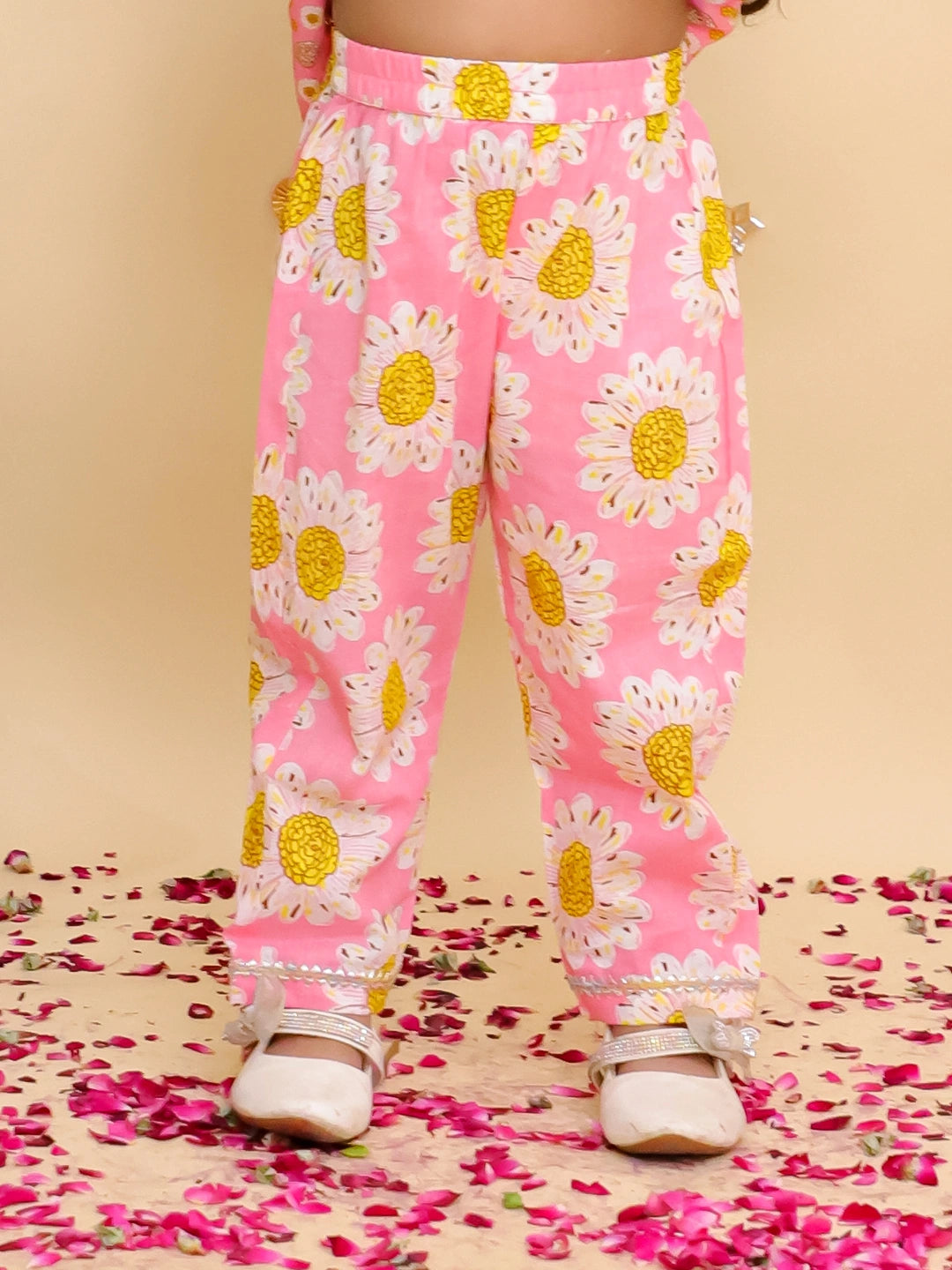 BownBee Pure Cotton Printed kurti With Pant Set For Girls