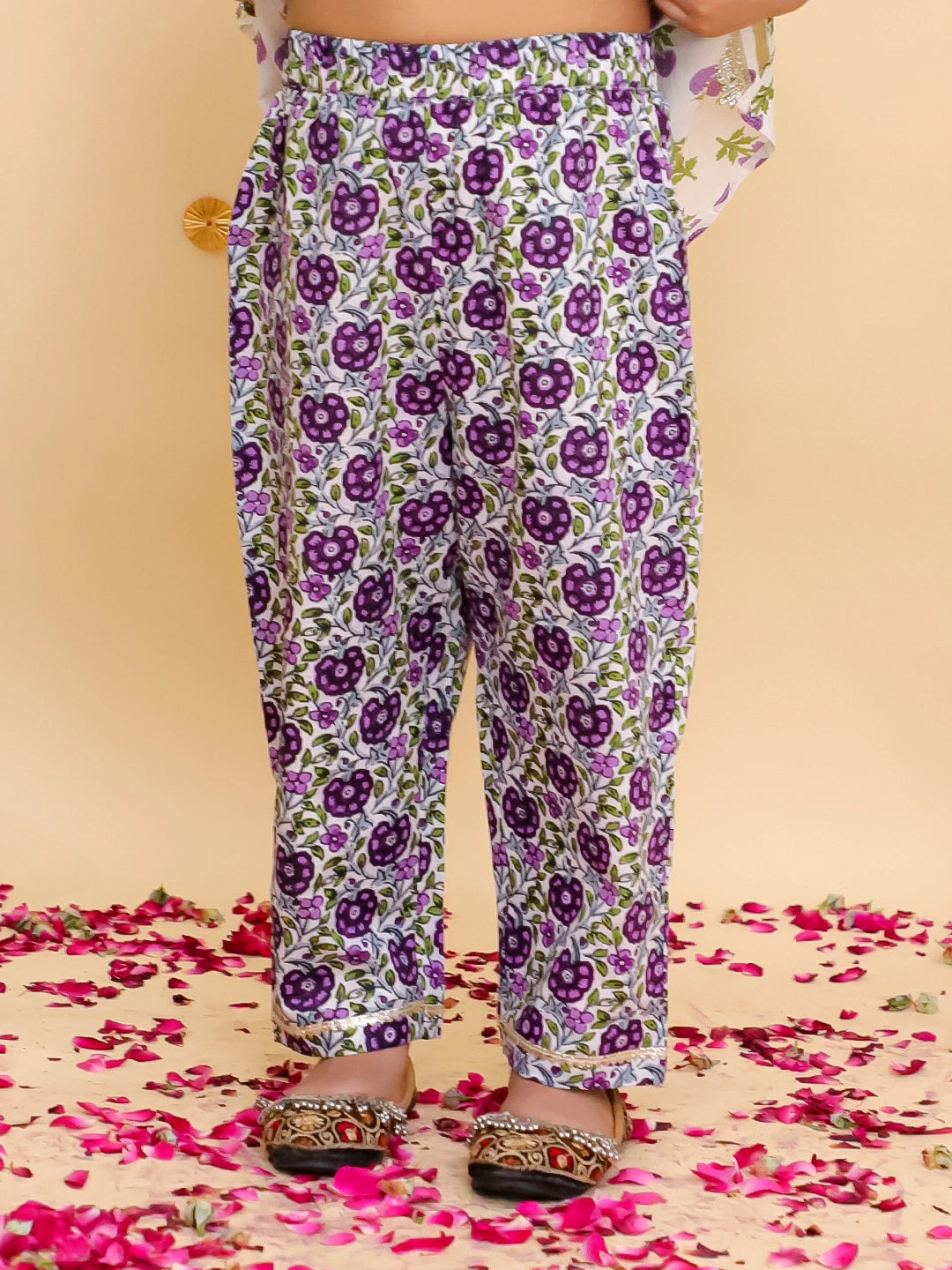 BownBee Pure Cotton Printed kurti With Pant Set For Girls