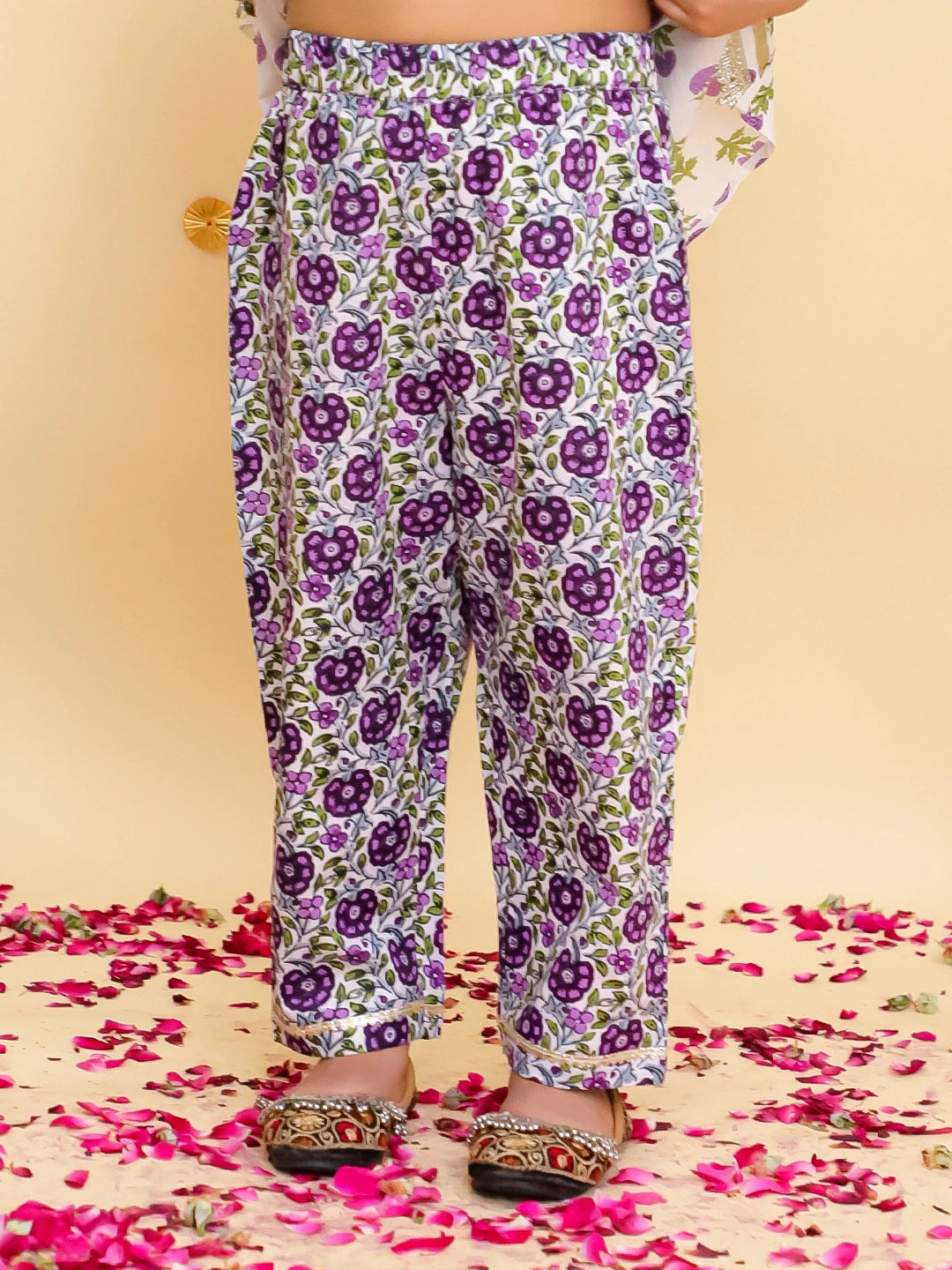 BownBee Pure Cotton Printed kurti With Pant Set For Girls
