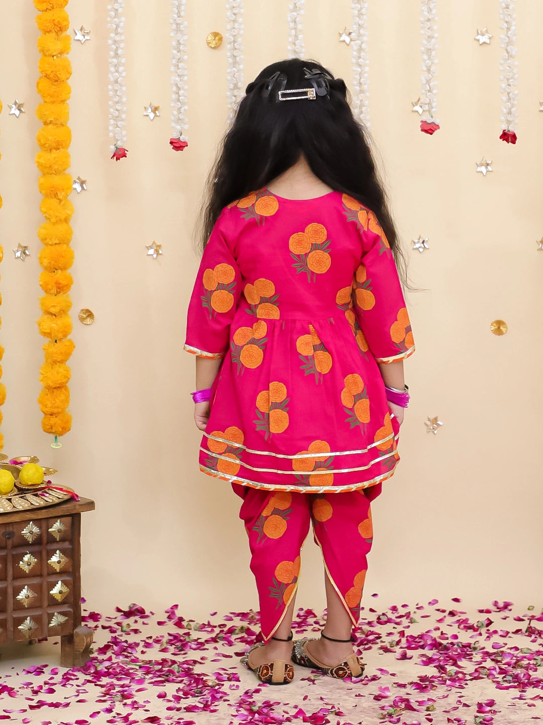 BownBee Pure Cotton Kurta Pajama & Ethnic Suit With Dupatta Sibling Set