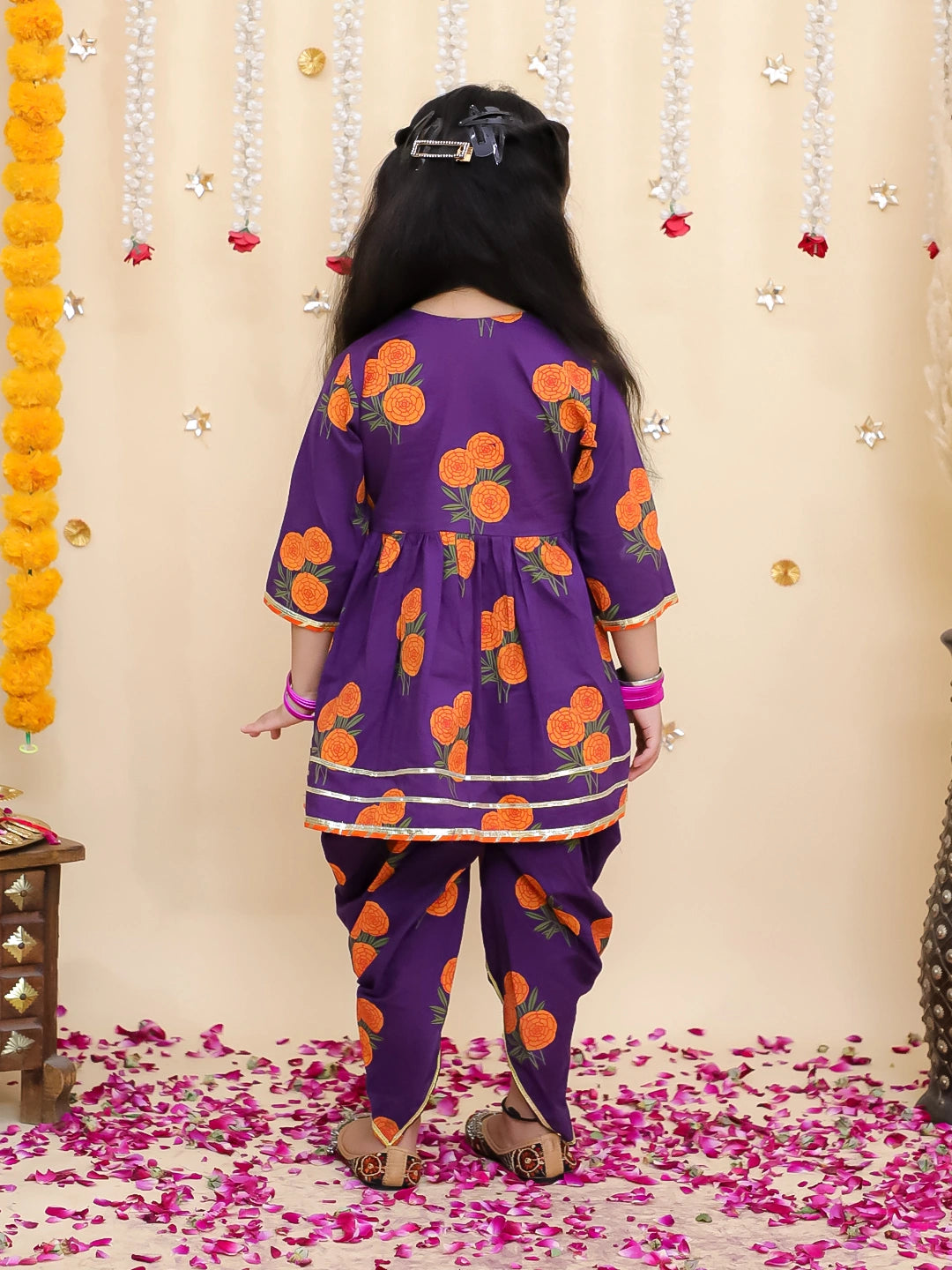 BownBee Pure Cotton Kurta Pajama & Ethnic Suit With Dupatta Sibling Set