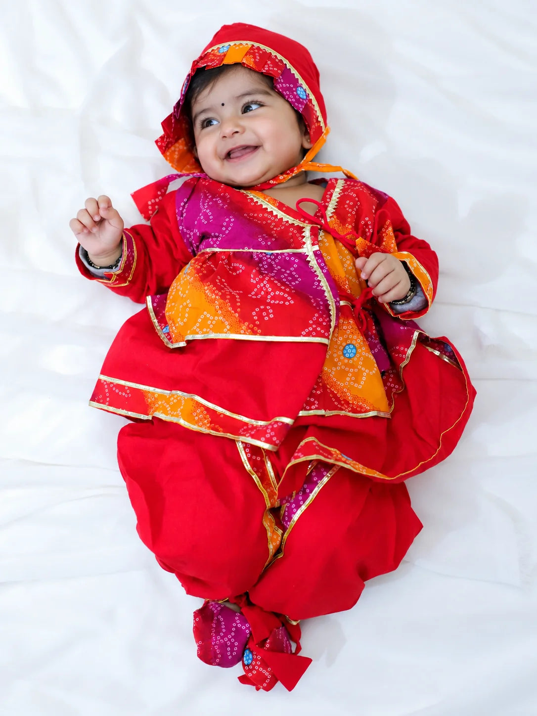 Bownbee Girls Pure Cotton Ethnic Set For Infants