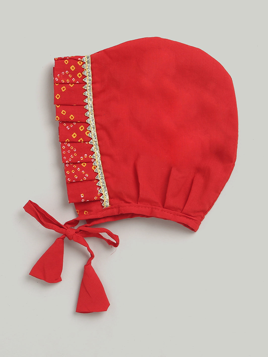 BownBee Pure Cotton Full Sleeve Jamna Set For Boys - Red