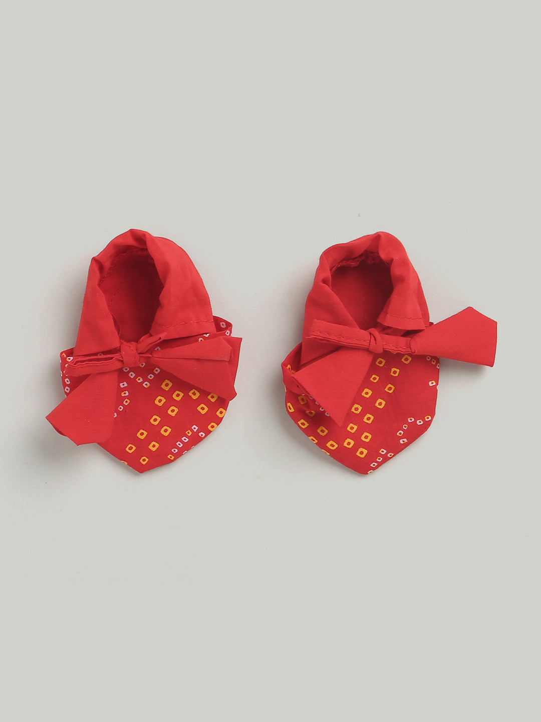 BownBee Pure Cotton Full Sleeve Jamna Set For Boys - Red