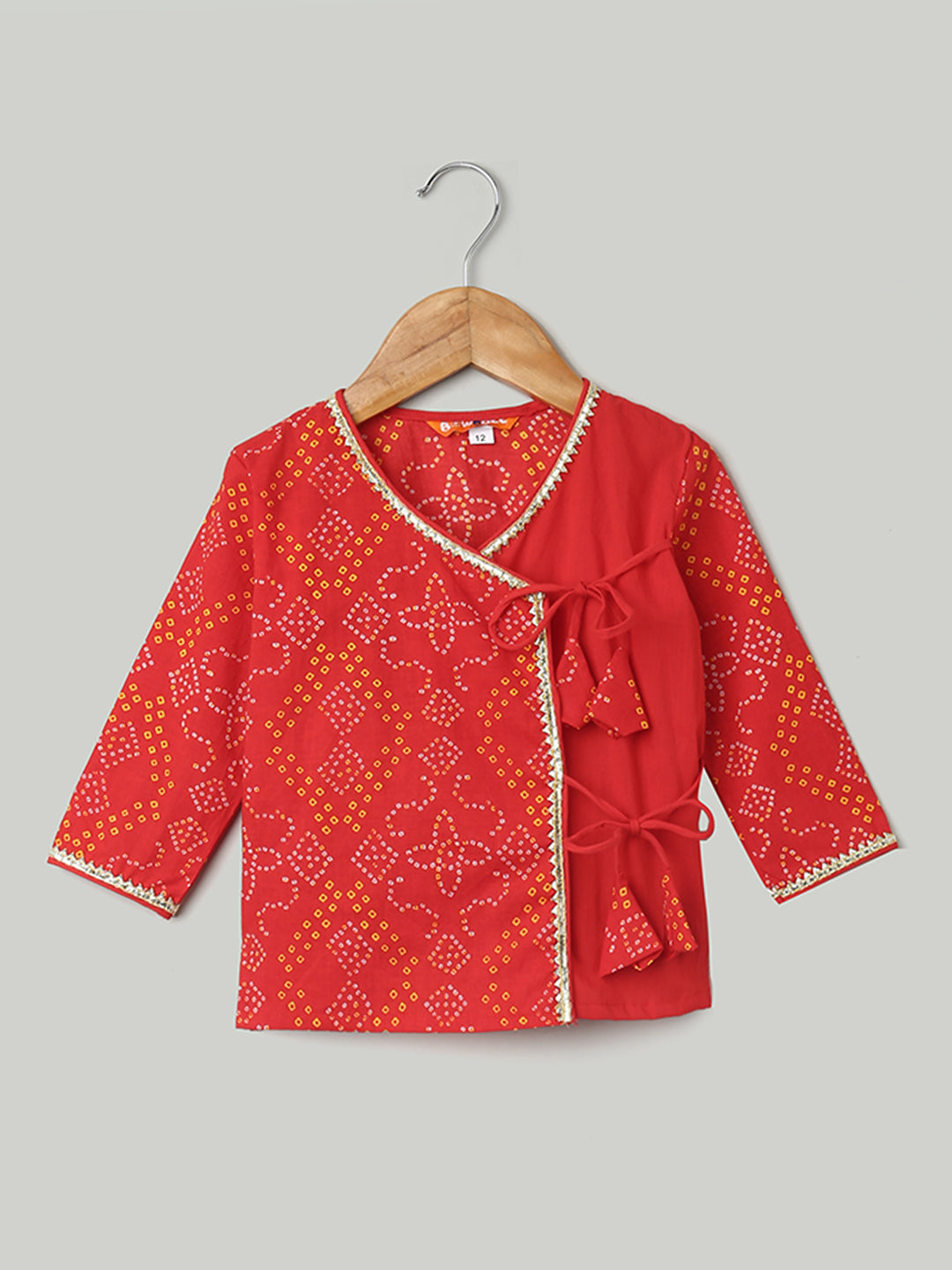 BownBee Pure Cotton Full Sleeve Jamna Set For Boys - Red