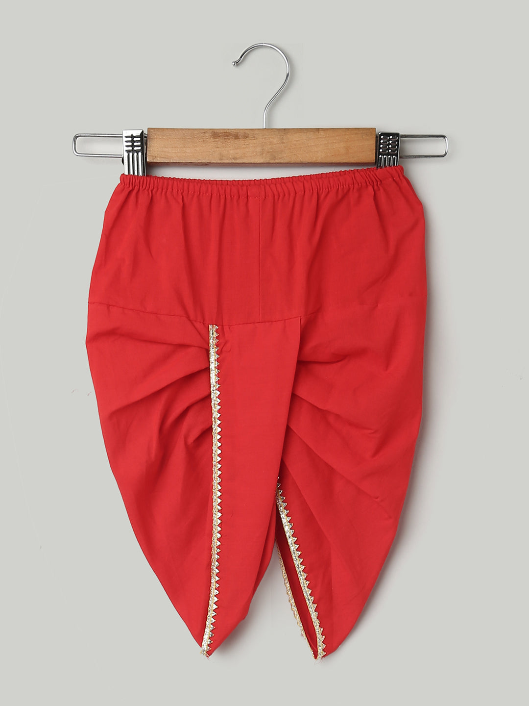 BownBee Pure Cotton Full Sleeve Jamna Set For Boys - Red