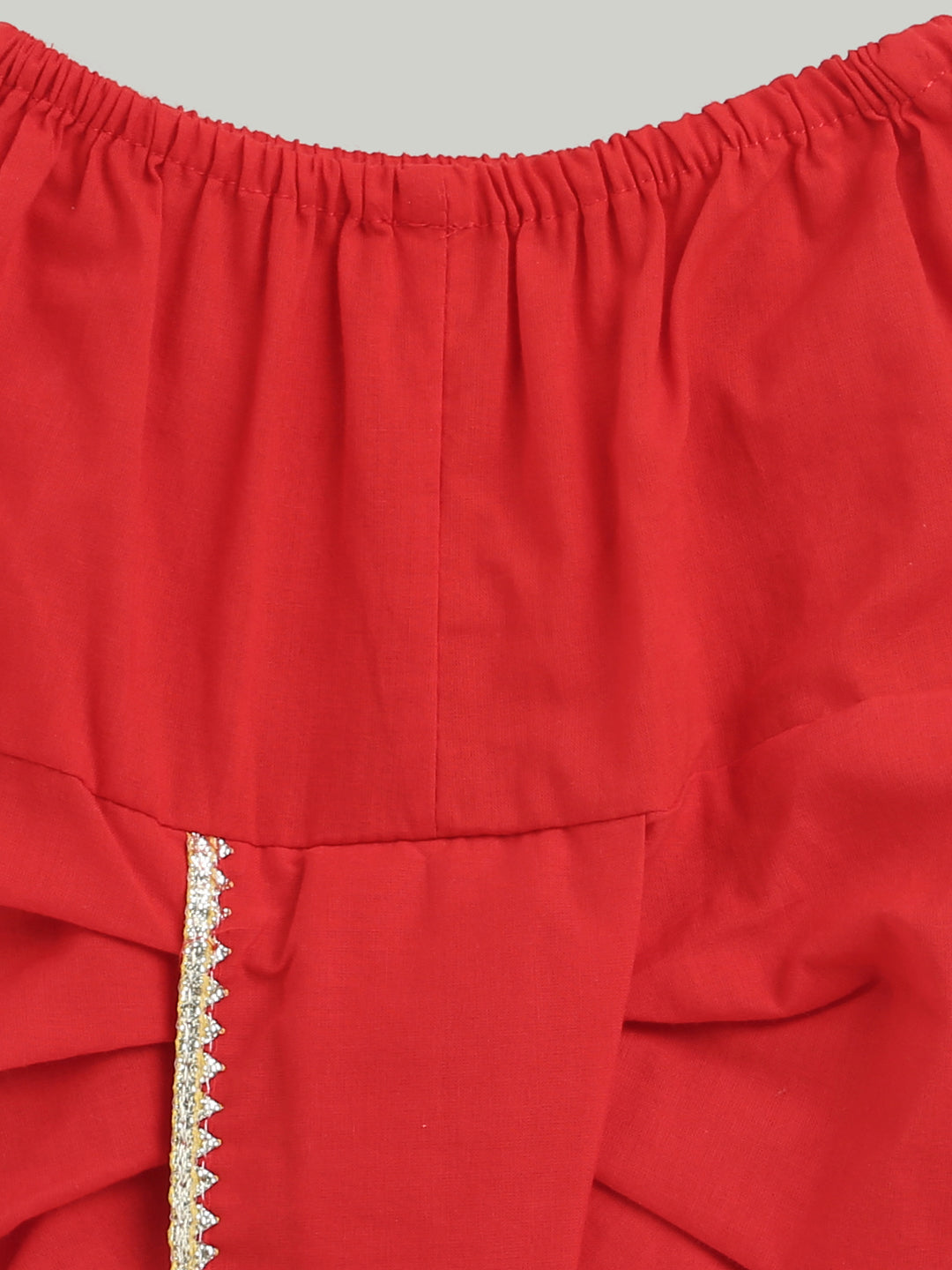 BownBee Pure Cotton Full Sleeve Jamna Set For Boys - Red