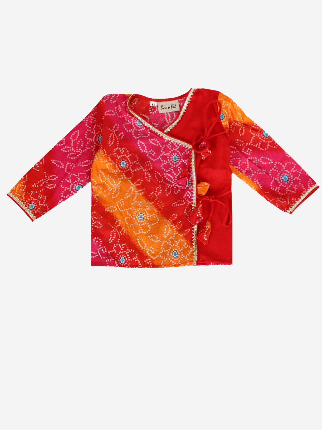 BownBee Pure Cotton Full Sleeve Jamna Set For Boys - Red