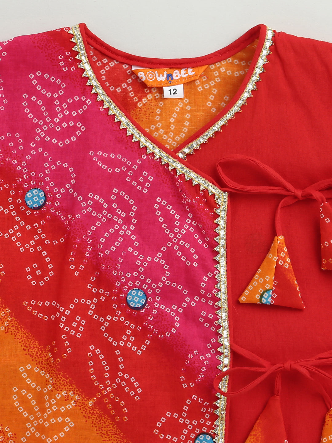 BownBee Pure Cotton Full Sleeve Jamna Set For Boys - Red