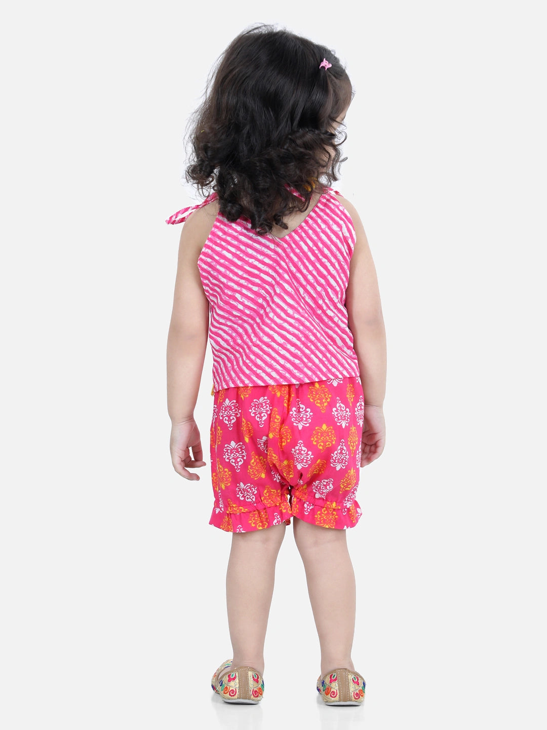 BownBee baby Girls Cotton Halter Neck Top with Bloomer