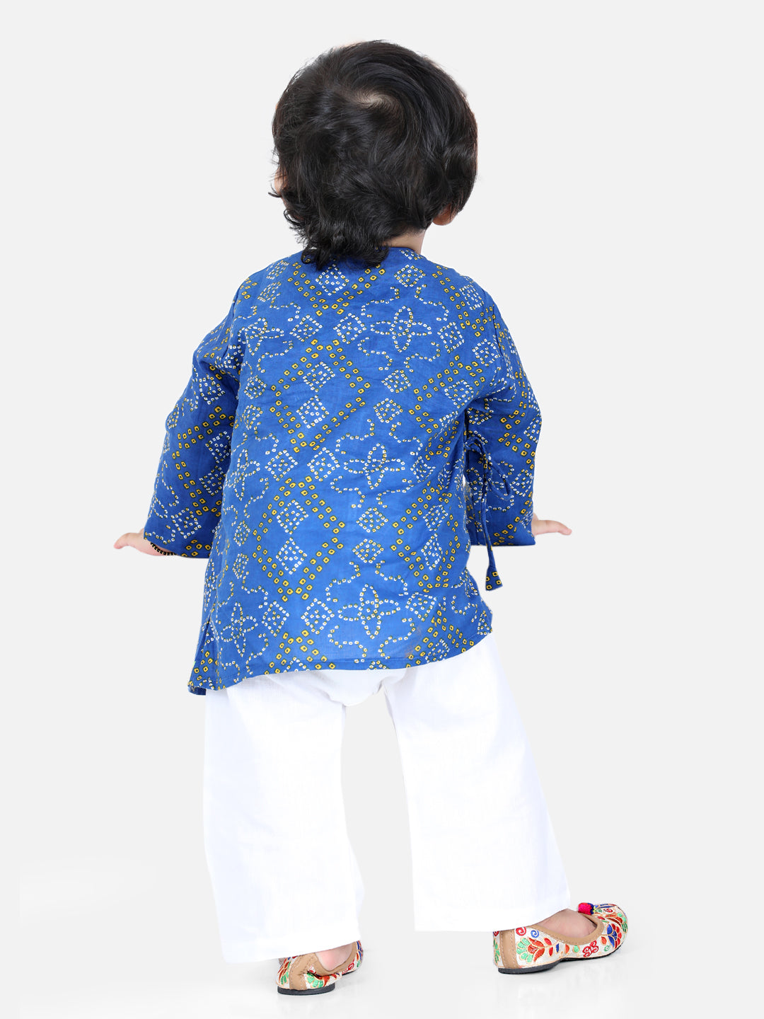 BownBee Full Sleeve Cotton Kurta Pajama for Boys- Blue