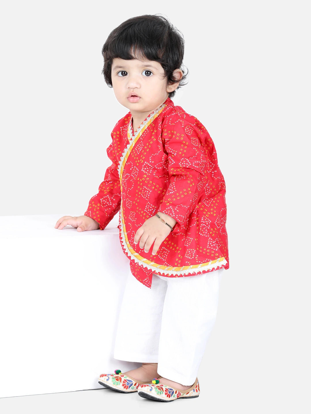 BownBee Sibling set Cotton Kurta Pajama and Top with Harem
