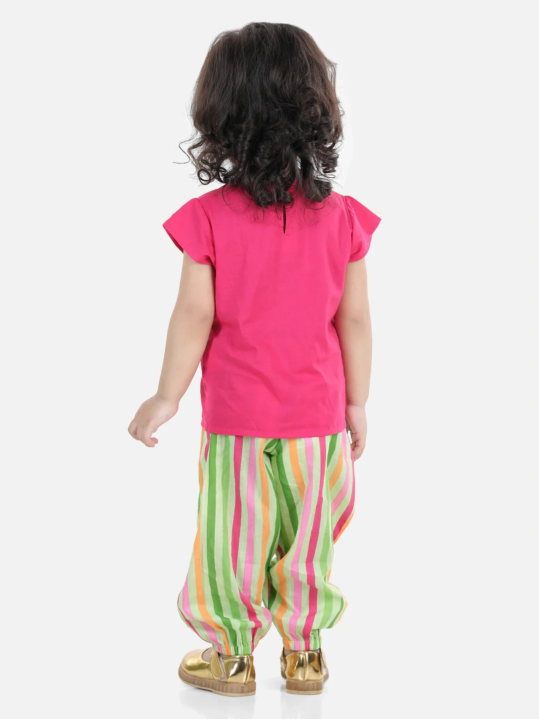 BownBee Pure Cotton Patch Top with Harem for Girls