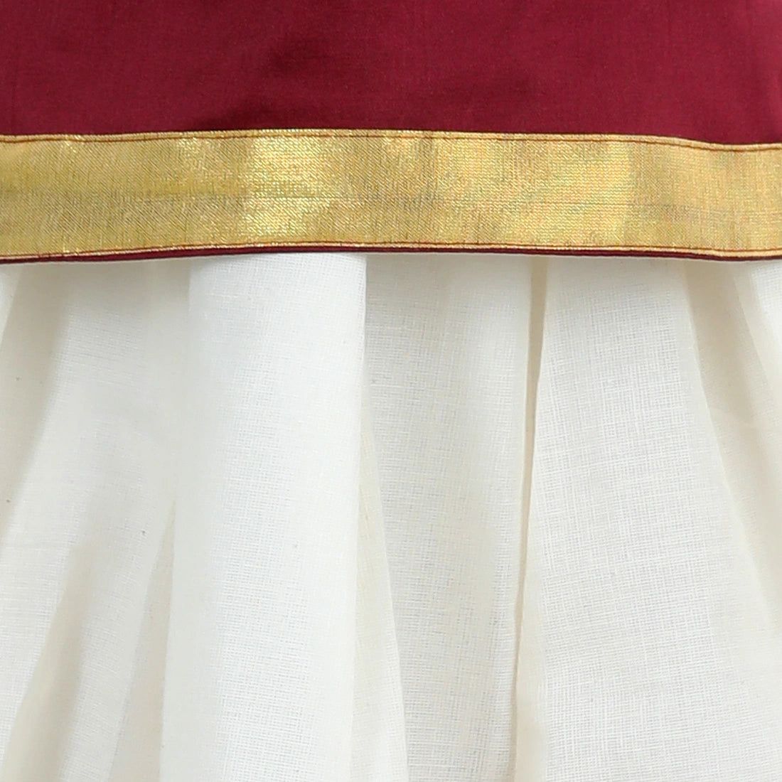 BownBee Half Sleeves Peacock Feather And Flute Print Pattu Pavadai Choli And Lehenga