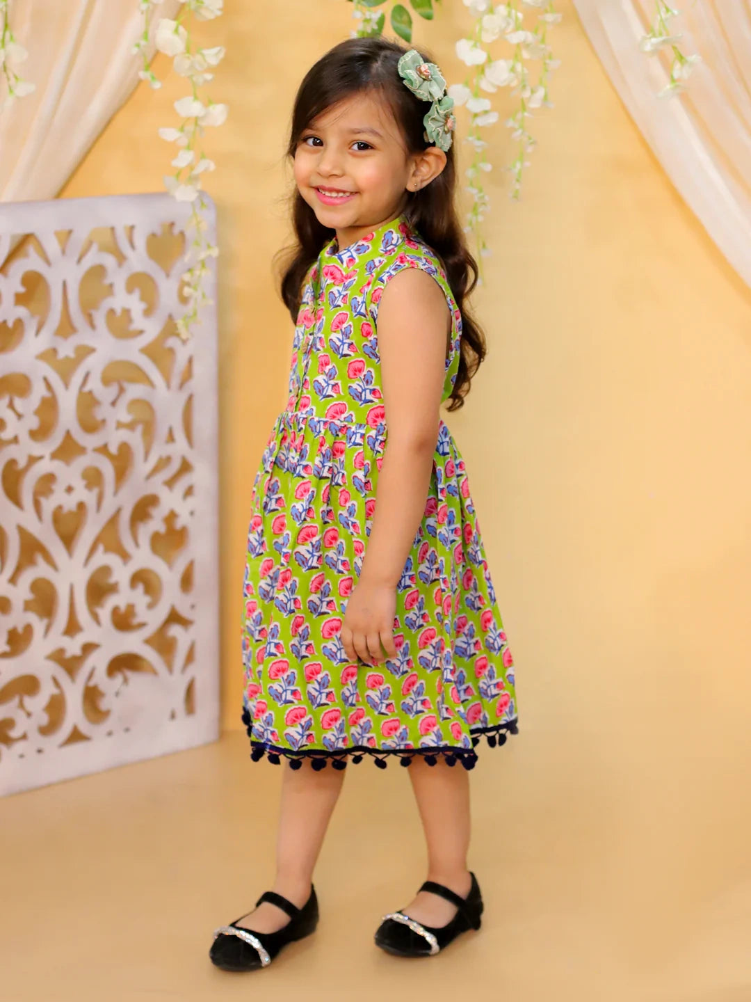 BownBee Summer Pure Cotton Printed Frock for Girls