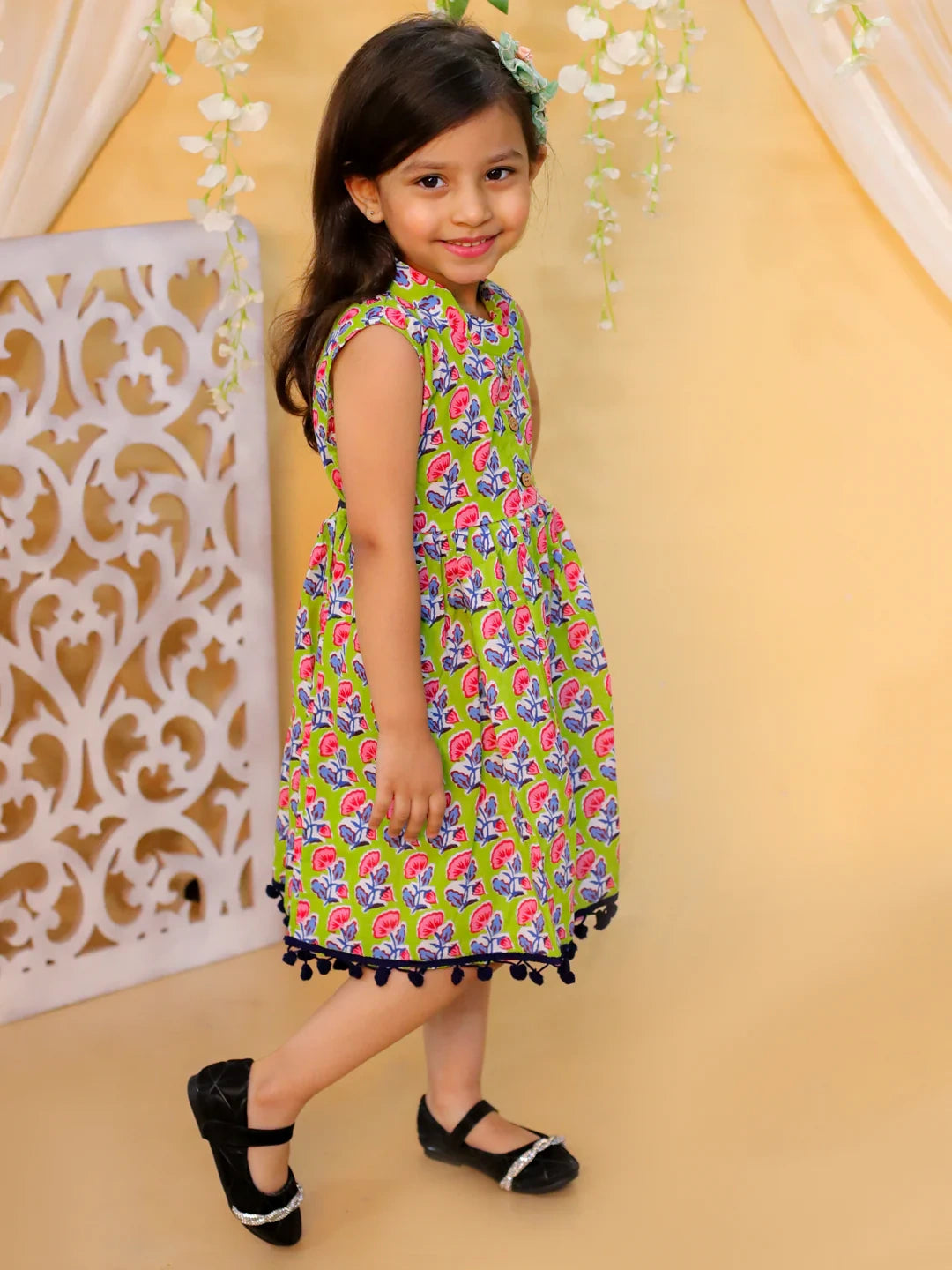 BownBee Summer Pure Cotton Printed Frock for Girls