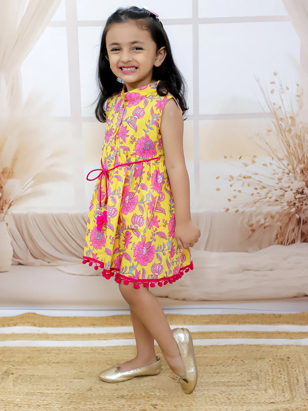BownBee Pure Cotton Printed Frock for Girls