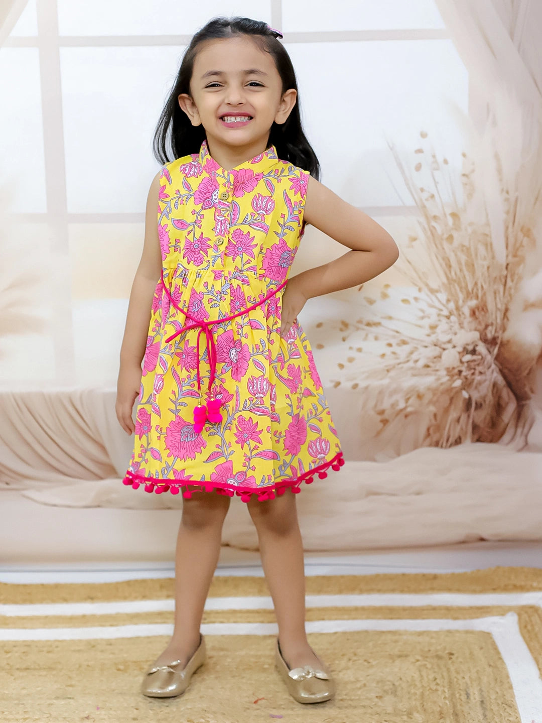 BownBee Pure Cotton Printed Frock for Girls