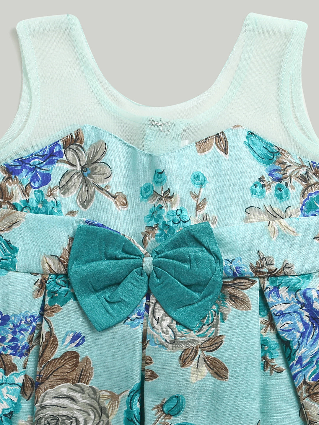 BownBee Floral Print Party Frock for Girls