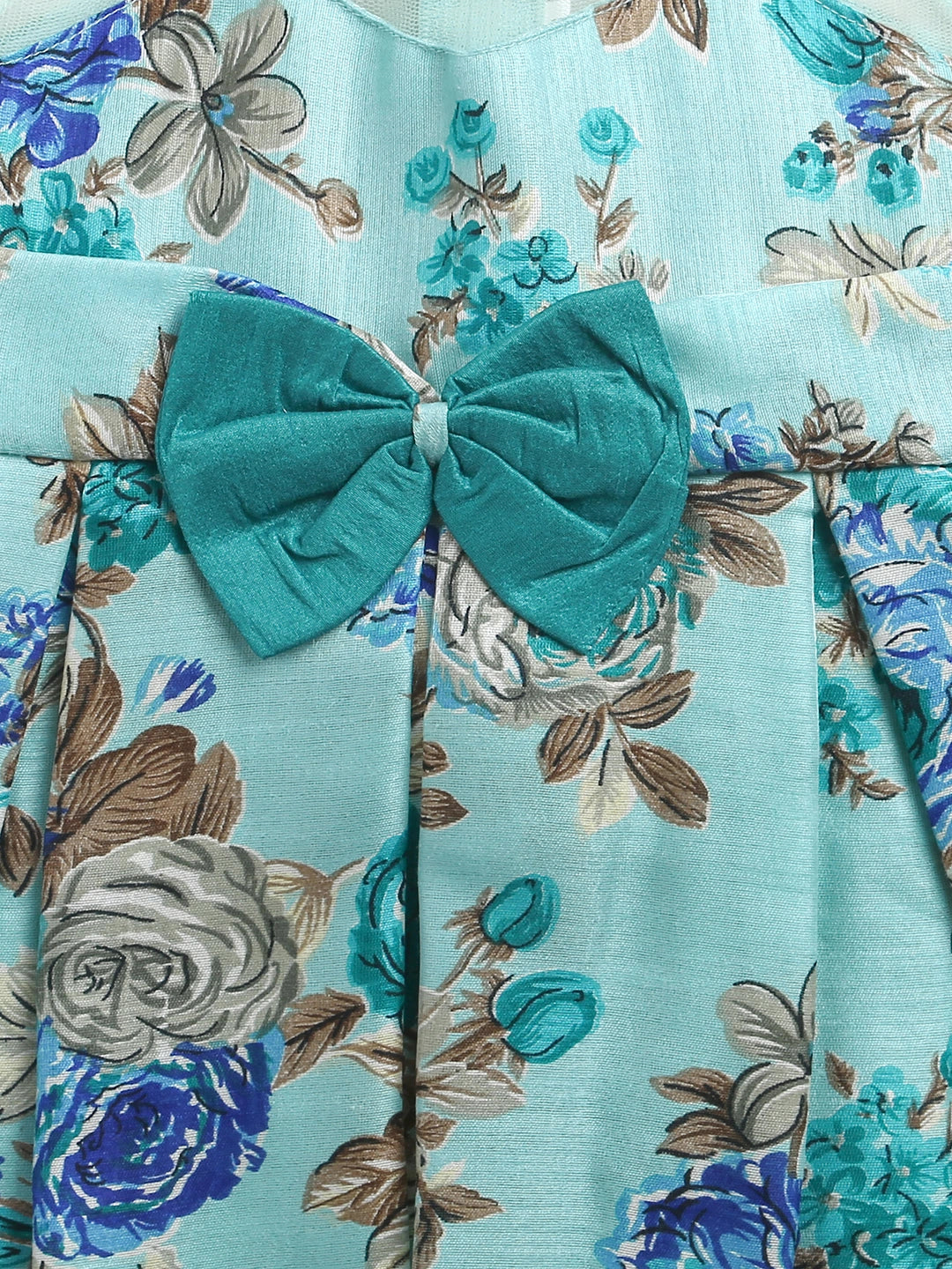 BownBee Floral Print Party Frock for Girls