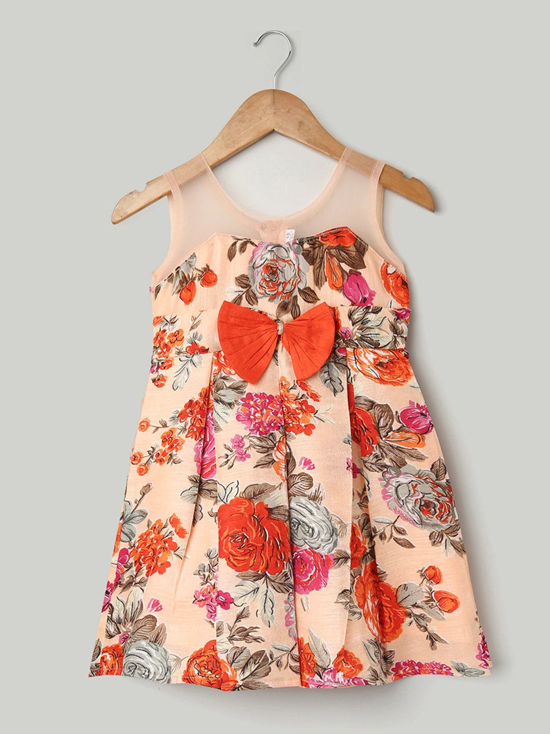 BownBee Floral Print Party Frock for Girls