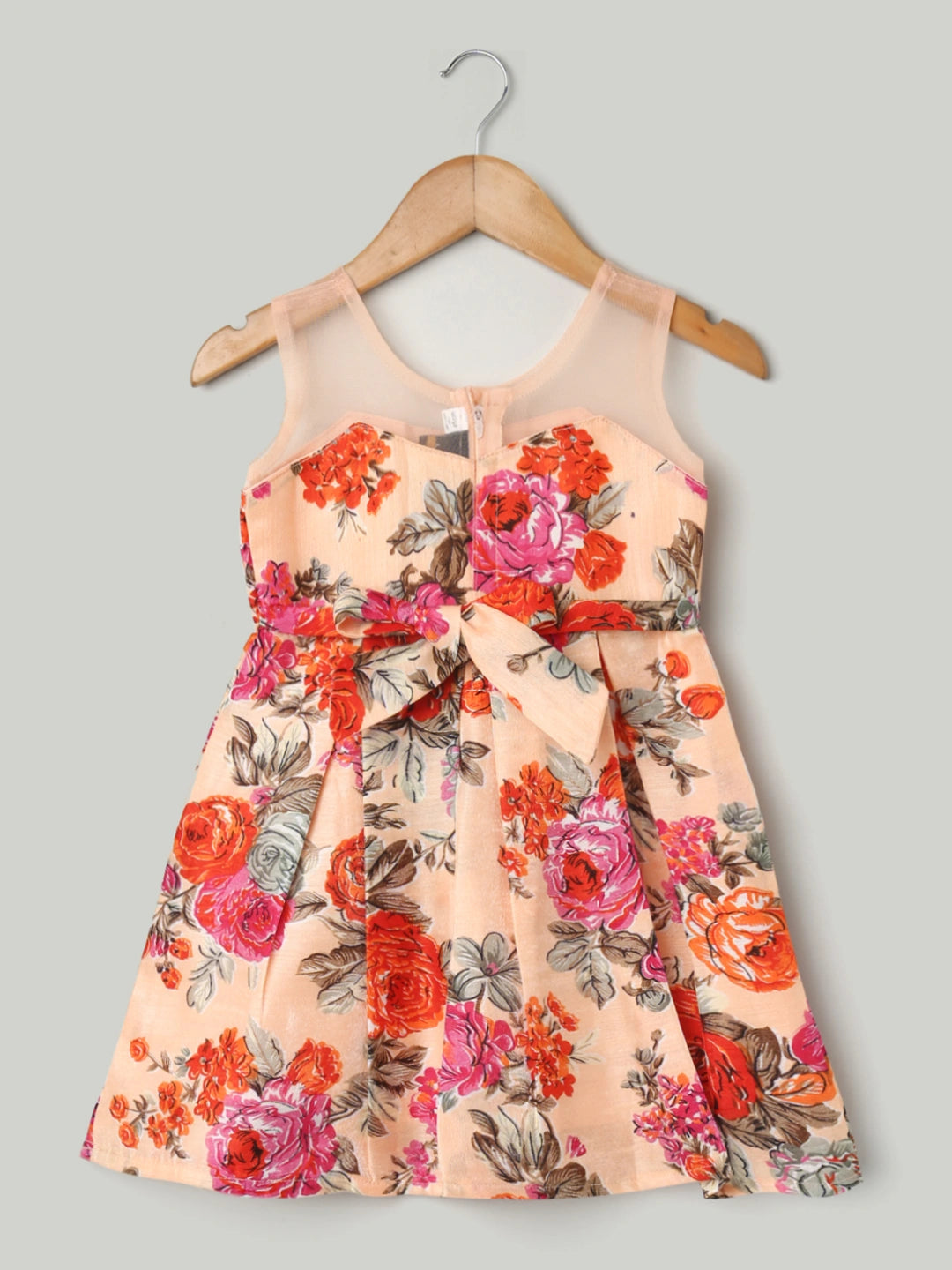 BownBee Floral Print Party Frock for Girls