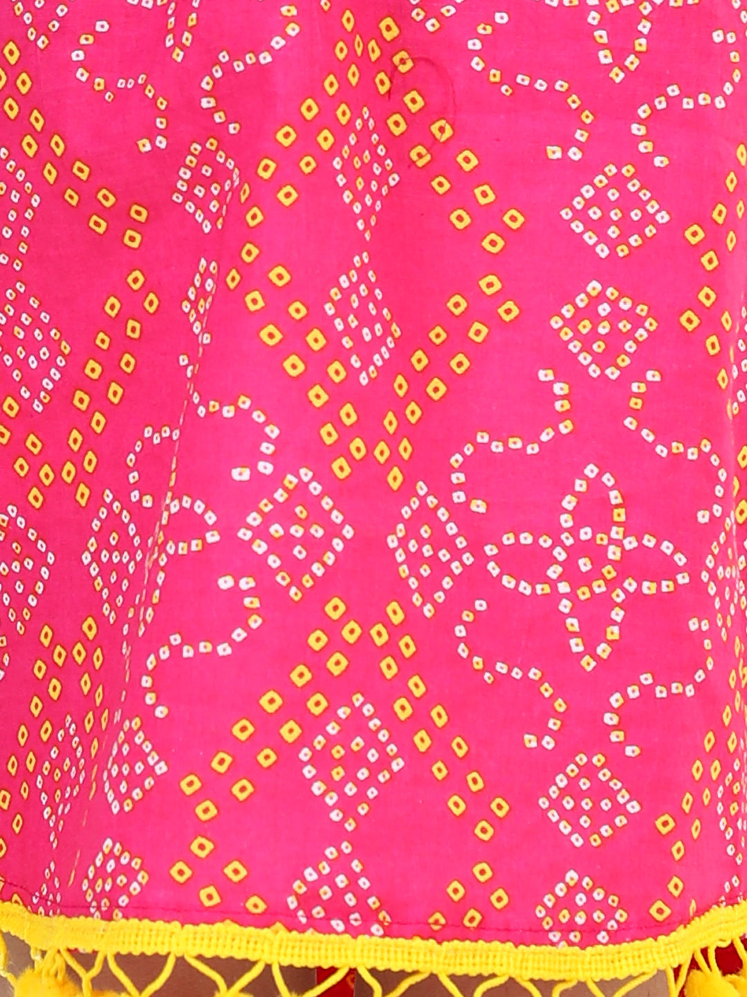 BownBee Pure Cotton Jhabla Frock for Girls- Pink