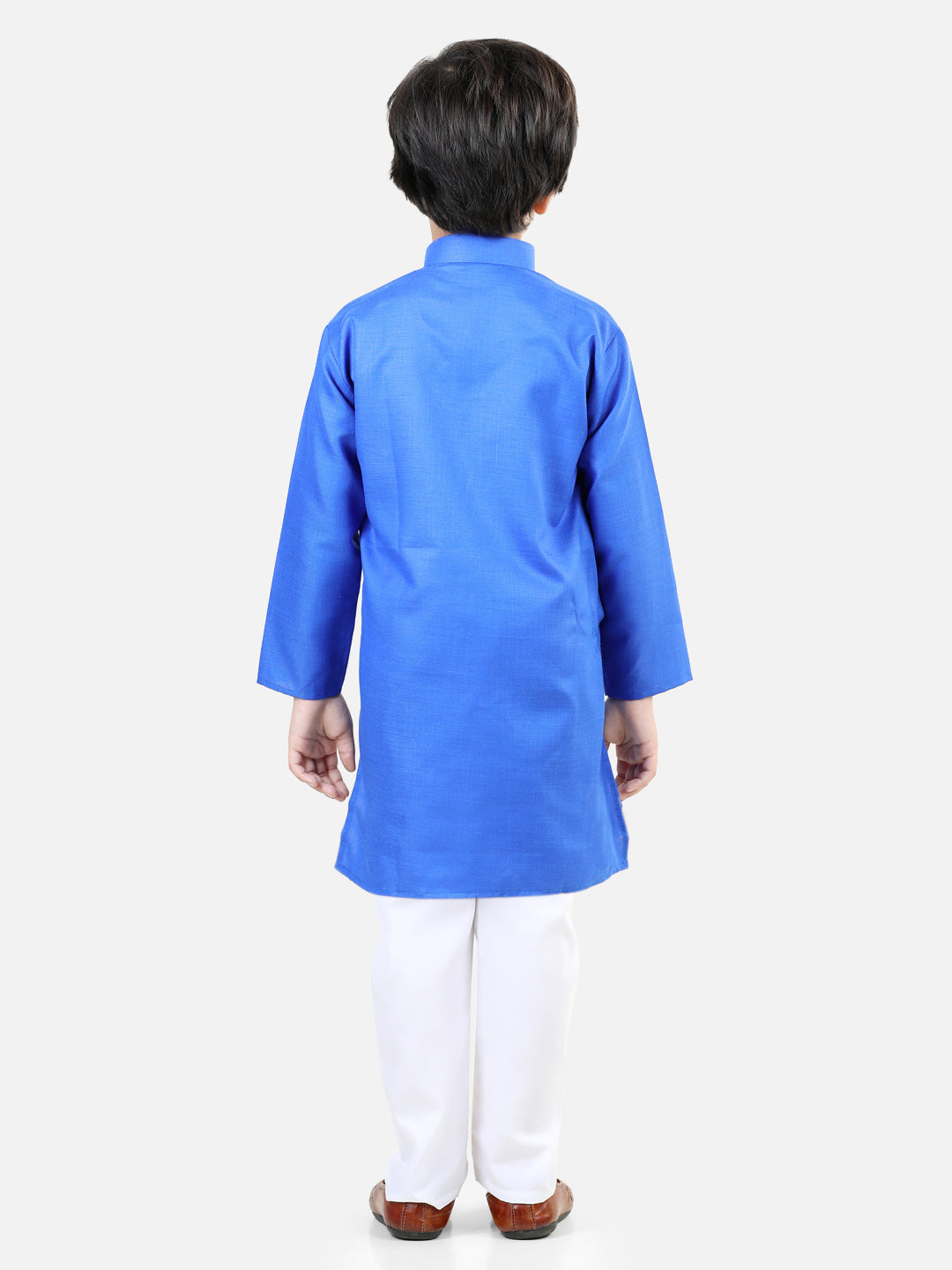 BownBee Cotton Full Sleeve Cotton Kurta Pajama for Boys- Blue