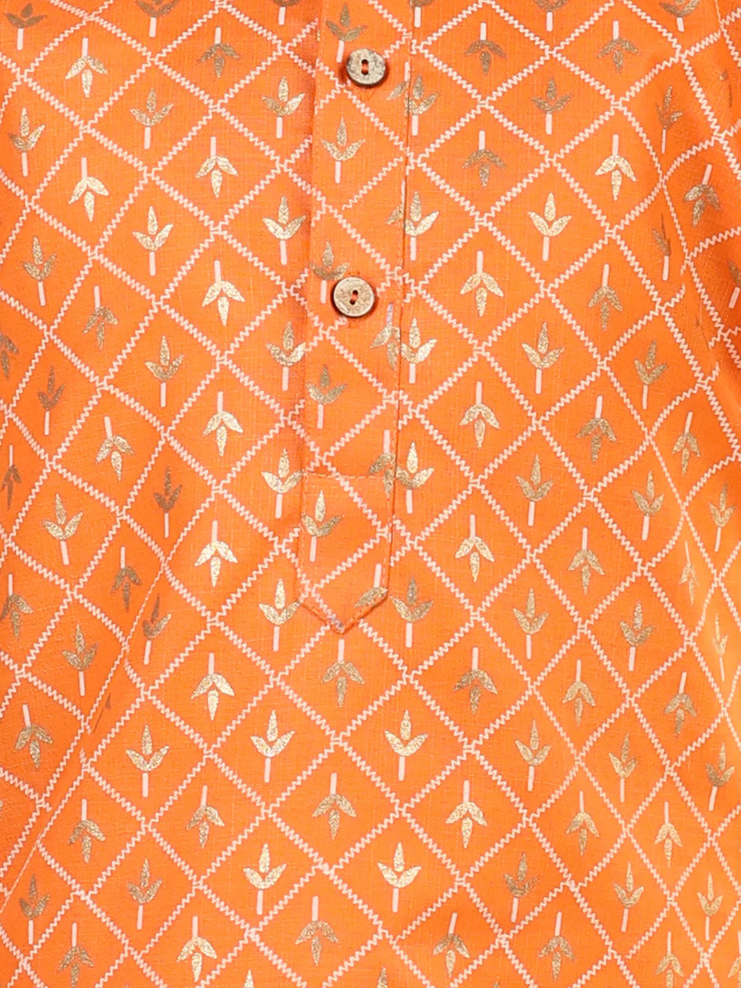 BownBee Full Sleeves Foil Motif Print Kurta With Pyjama Sets