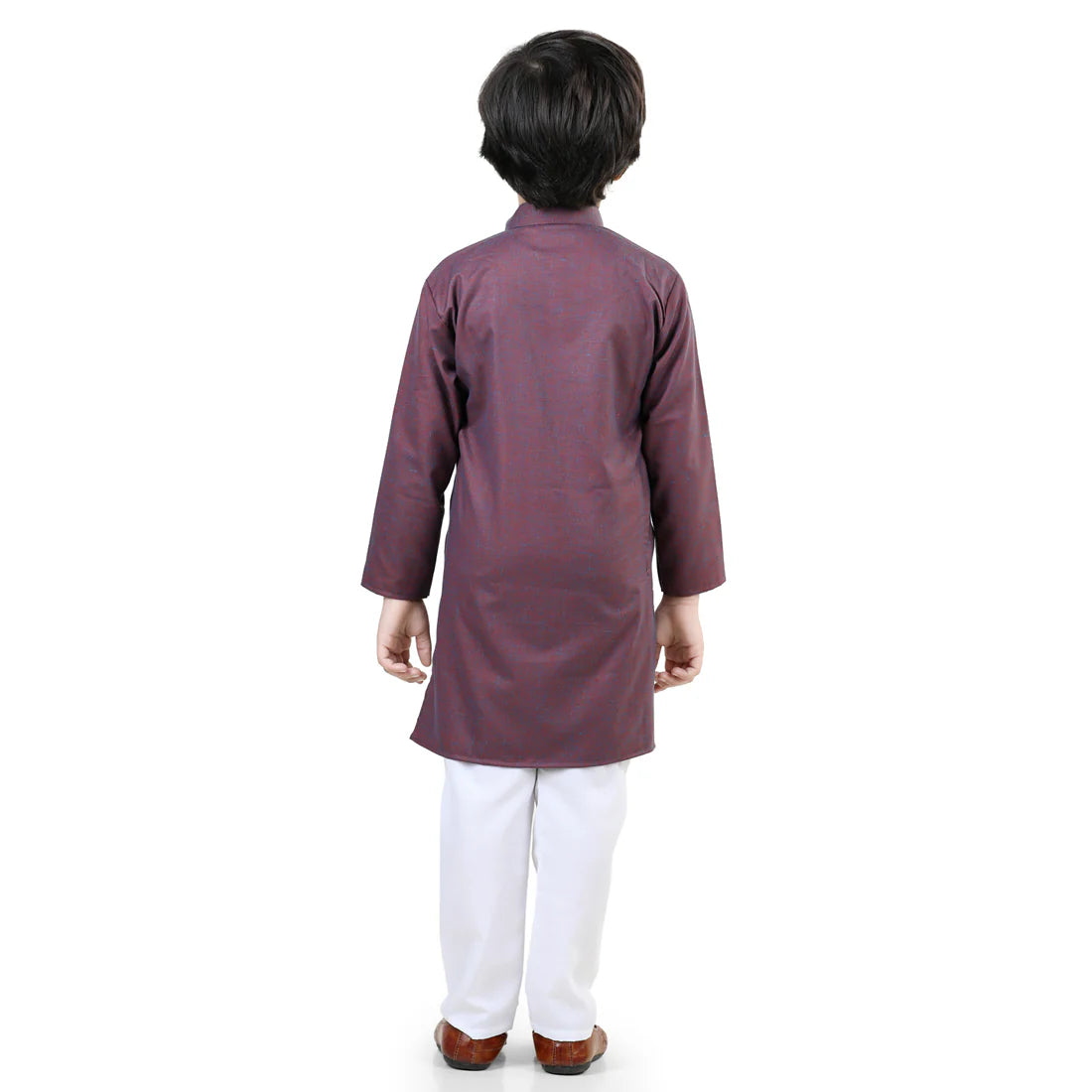 BownBee Full Sleeve Front Open Cotton Blend Kurta Pajama for Boys