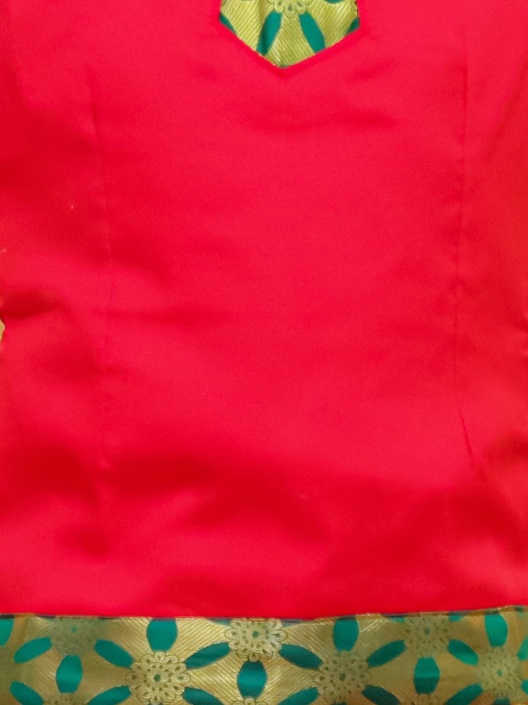 BownBee Half Sleeve South Indian Pavda Pattu Lehenga For Girls