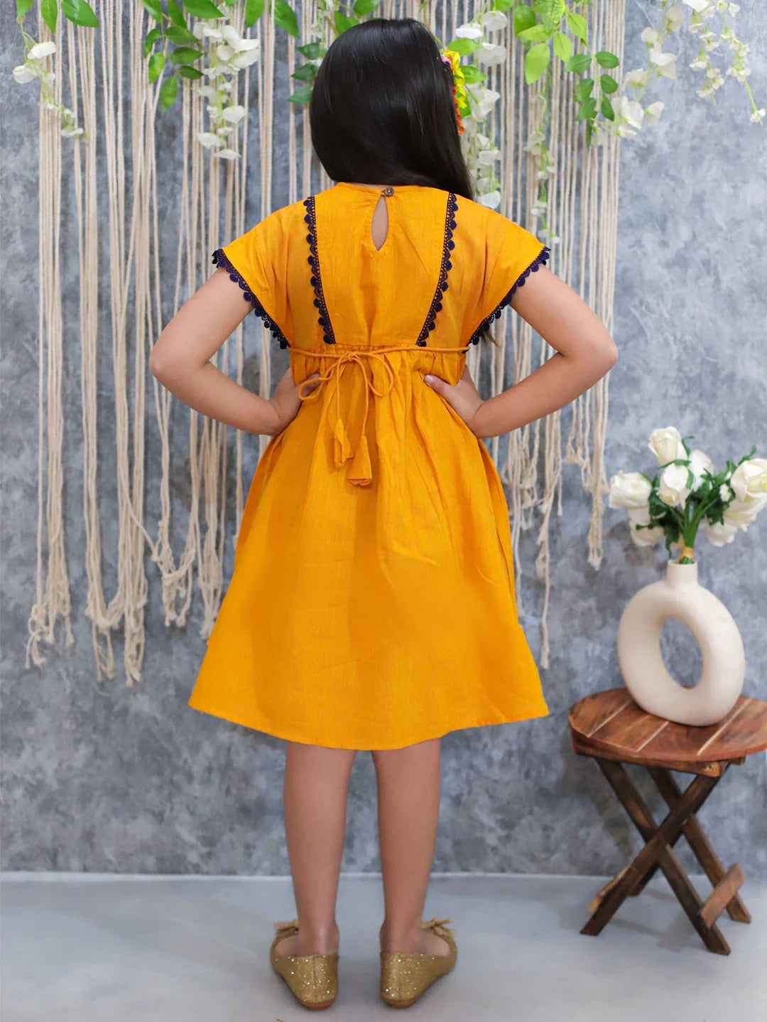 BownBee Pure Cotton Panelled Summer Frock for Girls