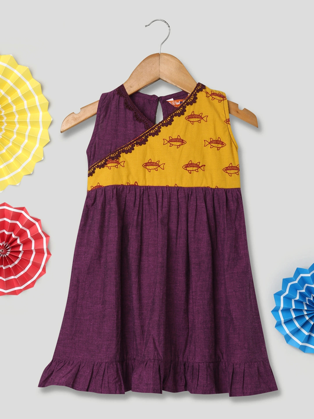 BownBee Pure Cotton Embroidered Summer Frock for Girls