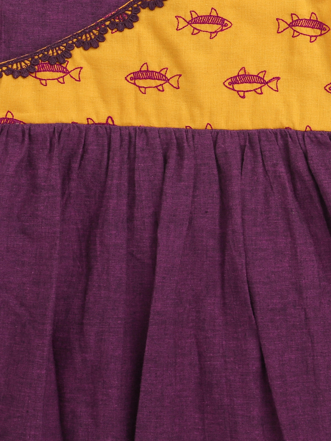 BownBee Pure Cotton Embroidered Summer Frock for Girls