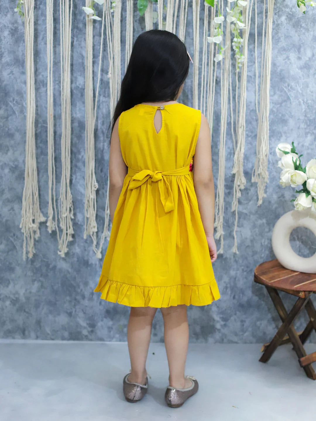 BownBee Pure Cotton Embroidered Summer Frock for Girls