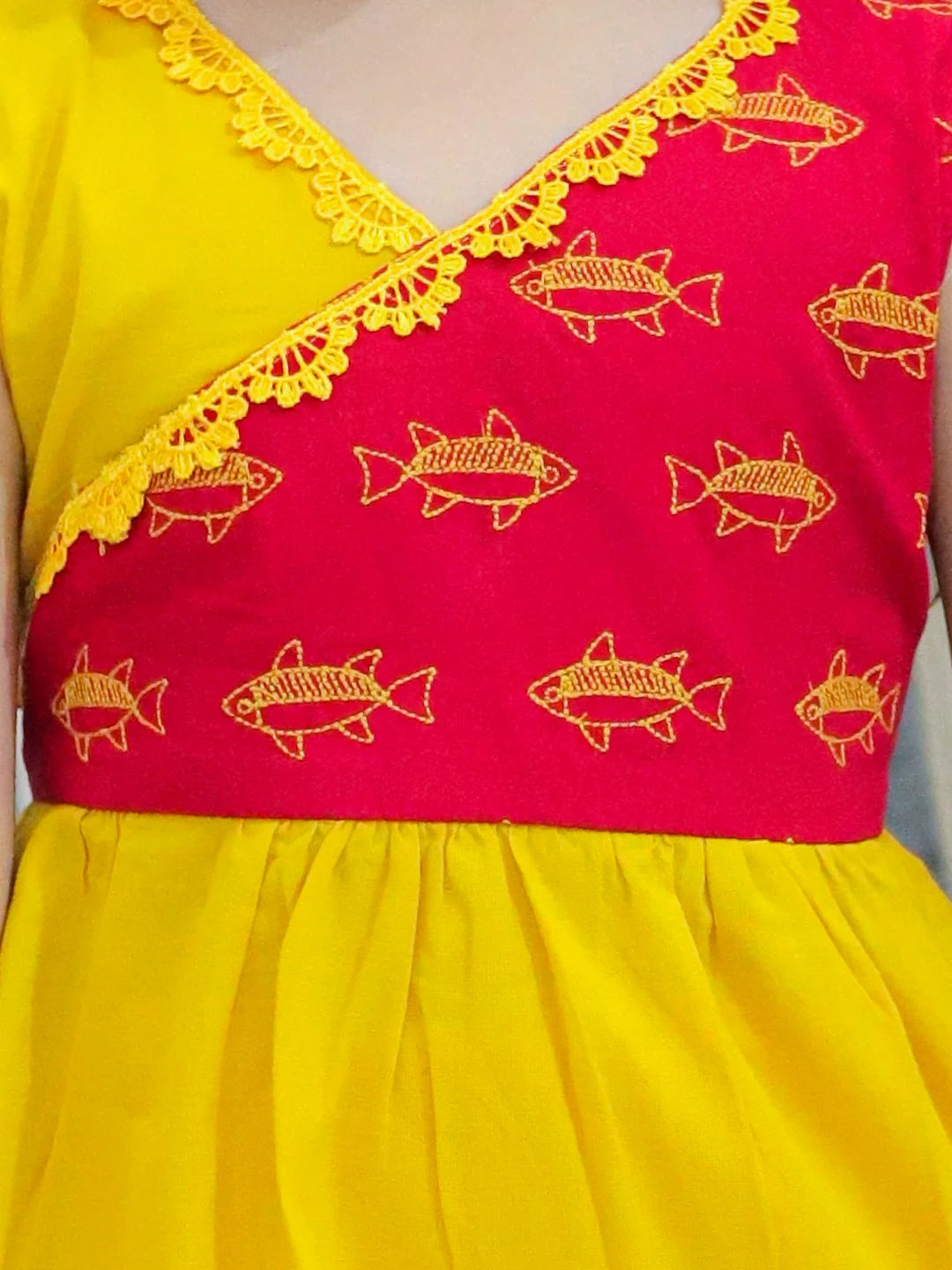 BownBee Pure Cotton Embroidered Summer Frock for Girls