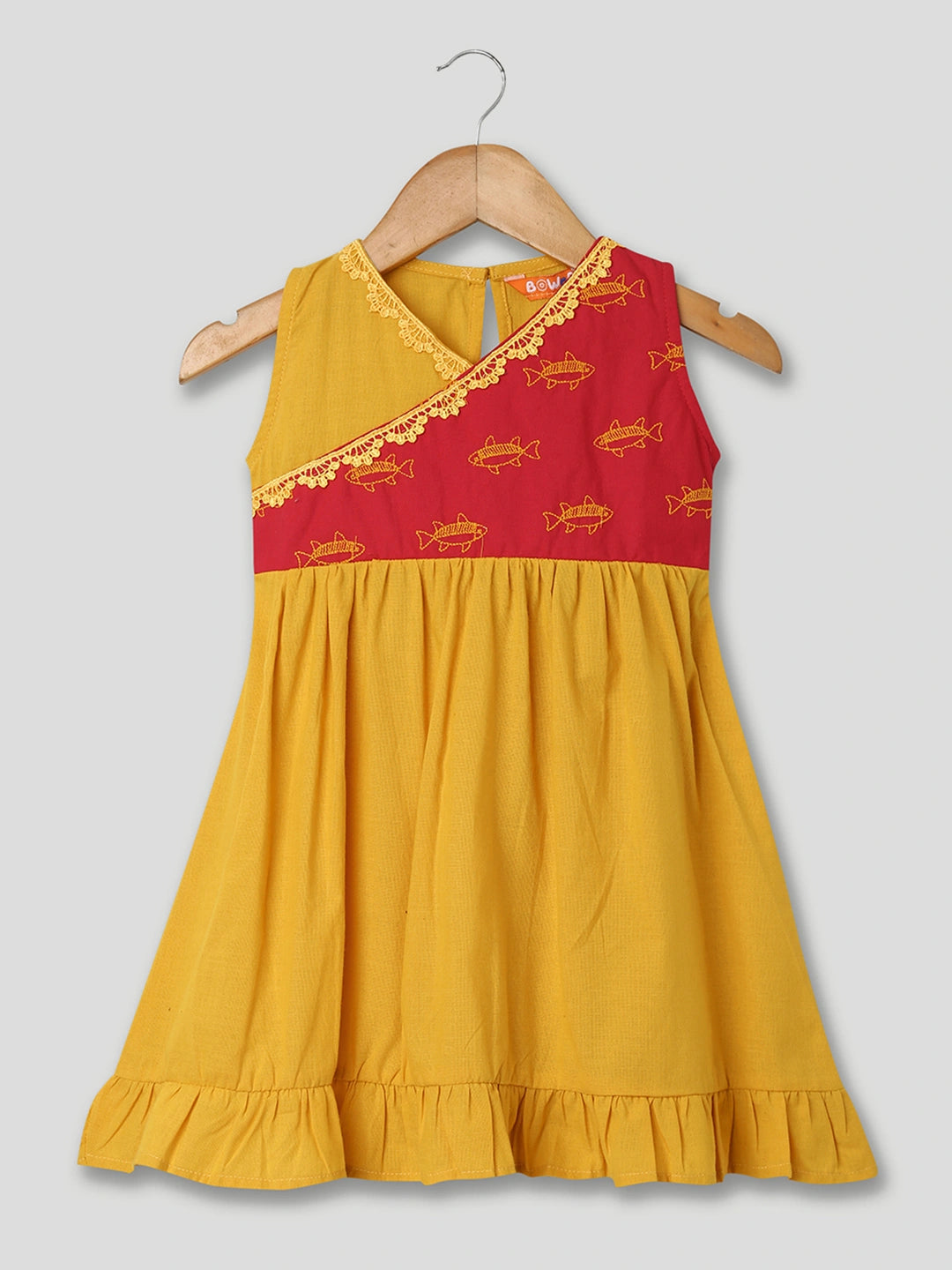 BownBee Pure Cotton Embroidered Summer Frock for Girls