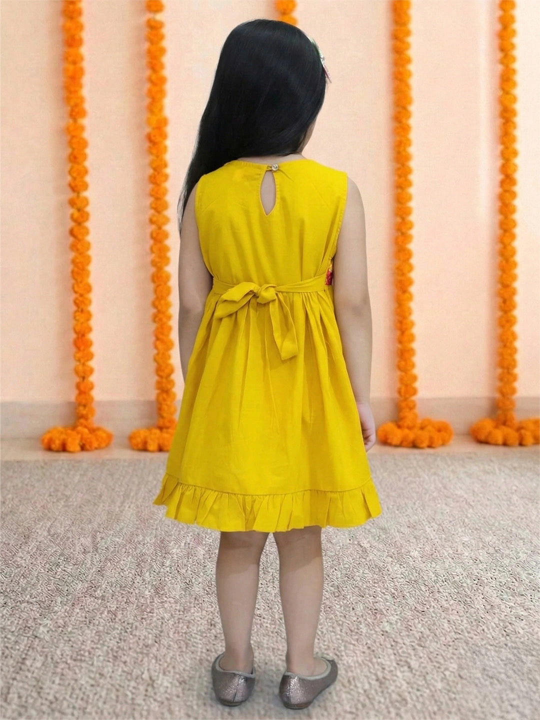 BownBee Pure Cotton Embroidered Summer Frock for Girls
