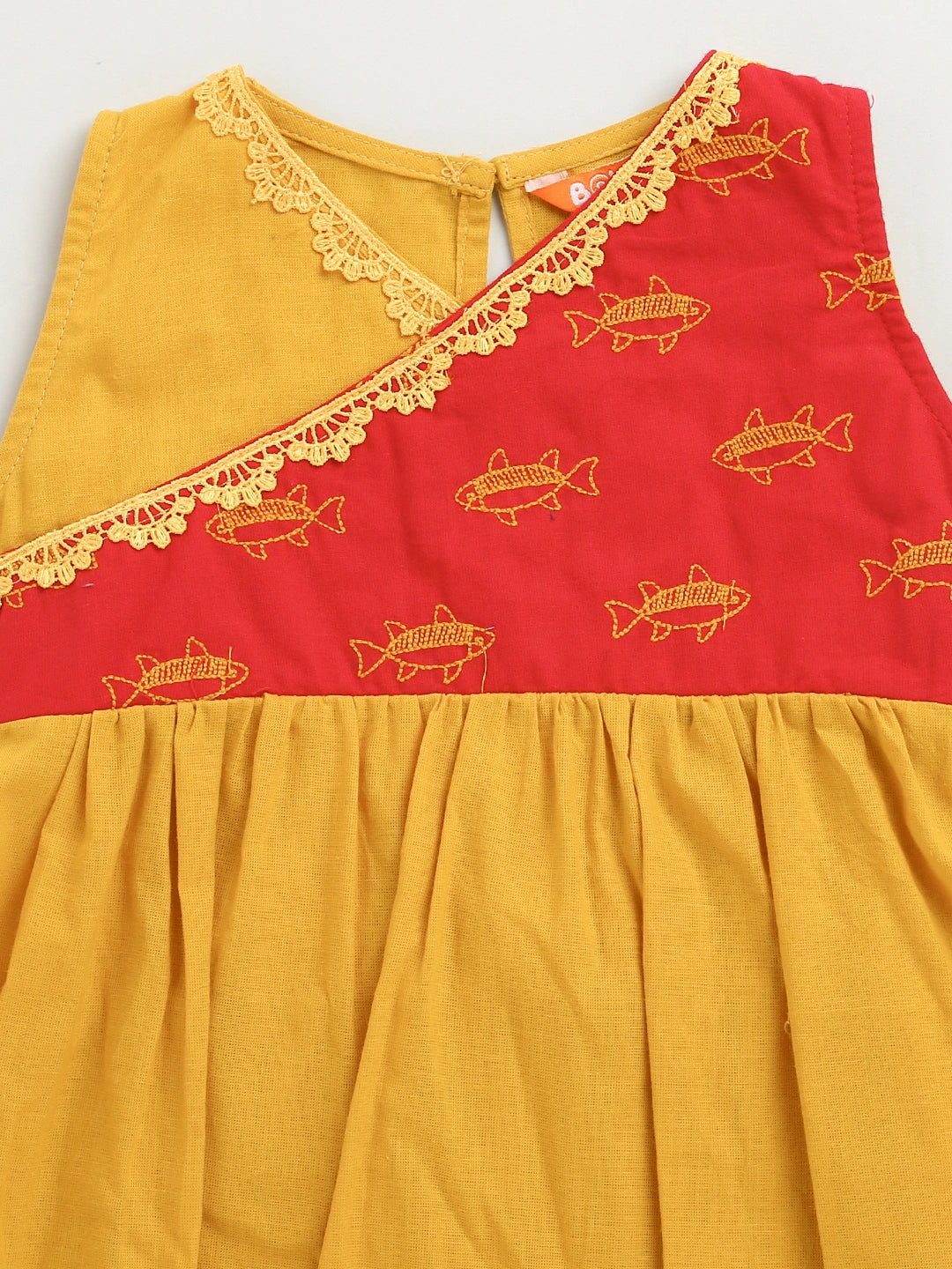 BownBee Pure Cotton Embroidered Summer Frock for Girls