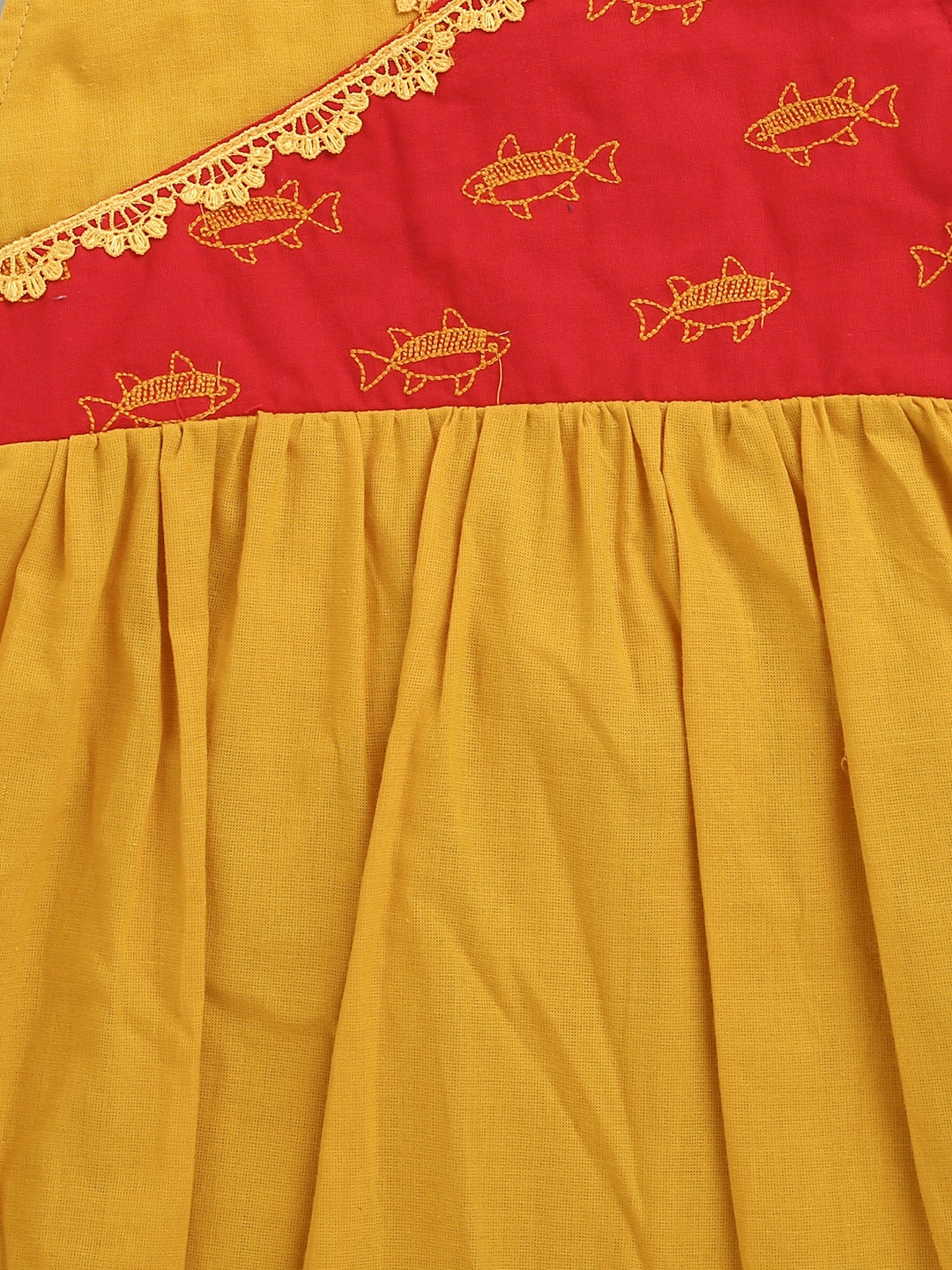 BownBee Pure Cotton Embroidered Summer Frock for Girls