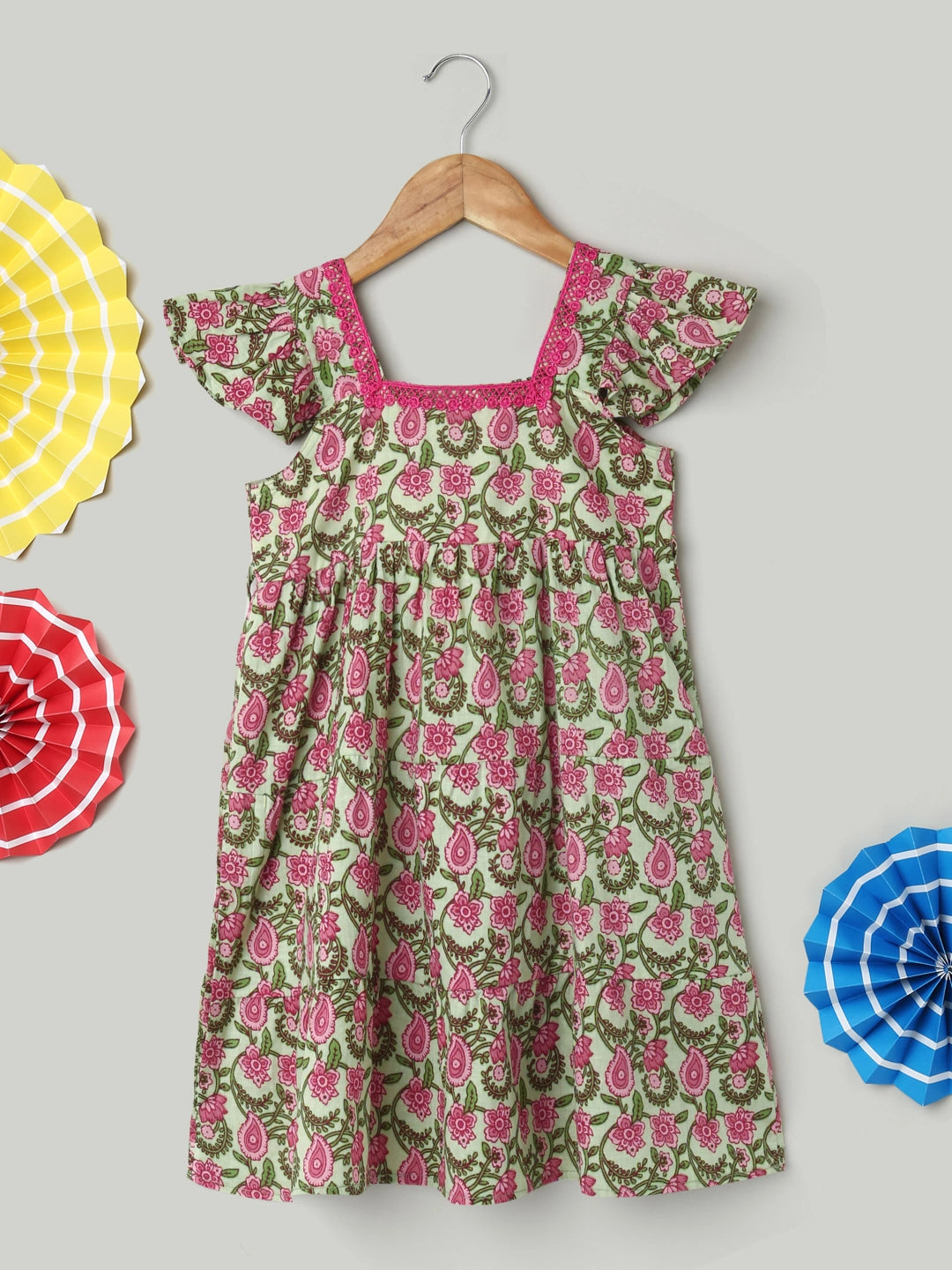 BownBee Printed Pure Cotton Summer Frock for Girls