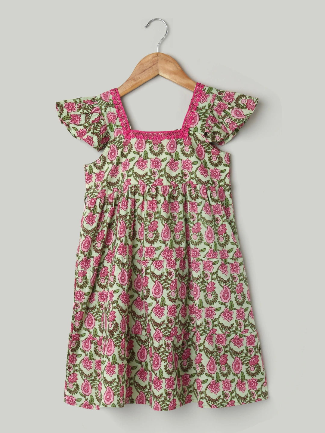 BownBee Printed Pure Cotton Summer Frock for Girls
