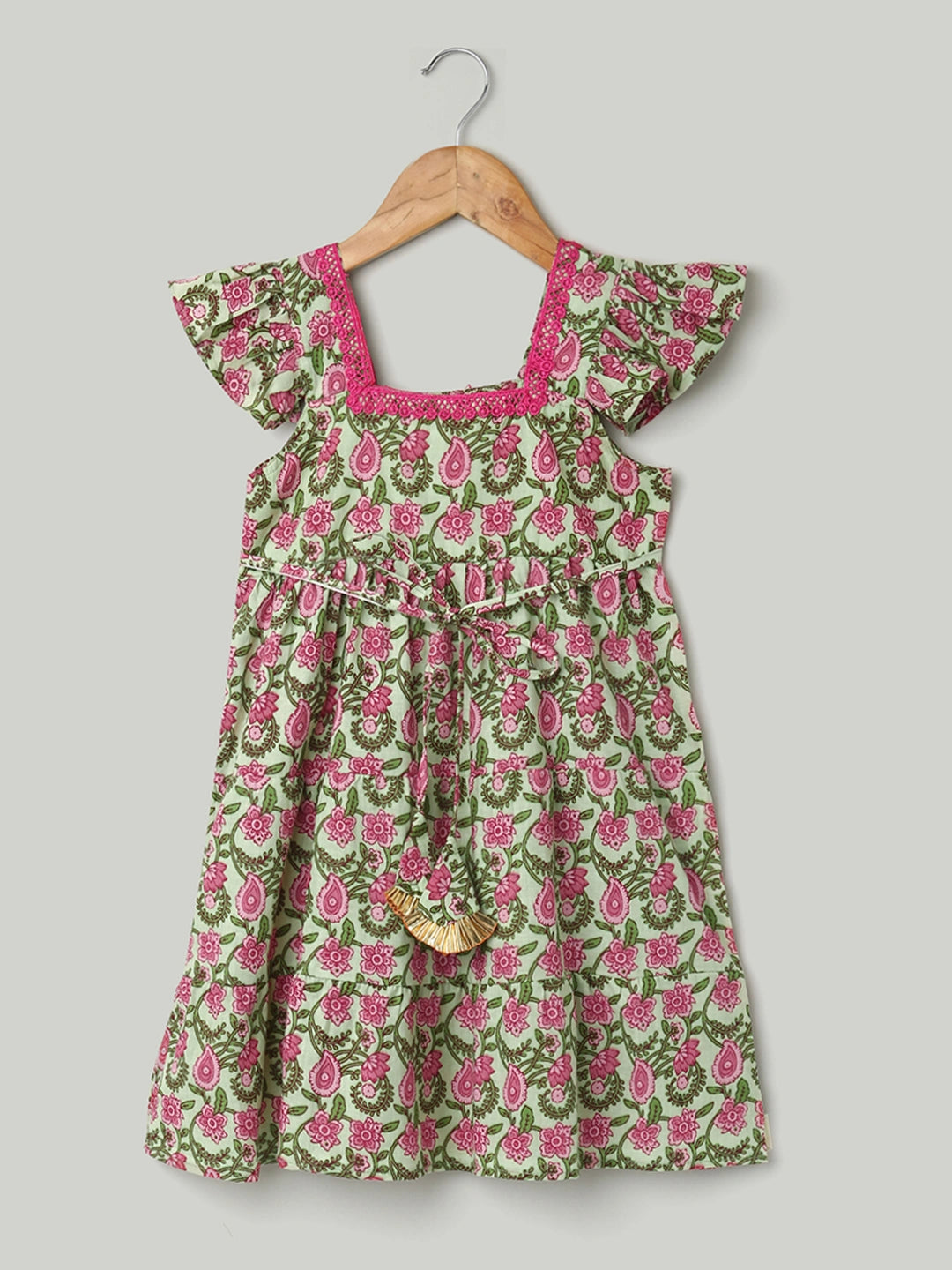 BownBee Printed Pure Cotton Summer Frock for Girls